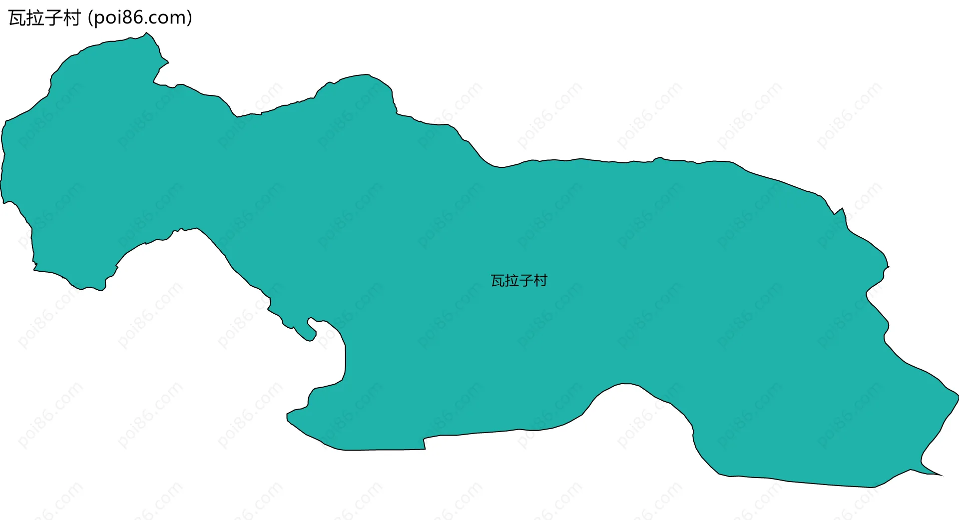 瓦拉子村边界地图