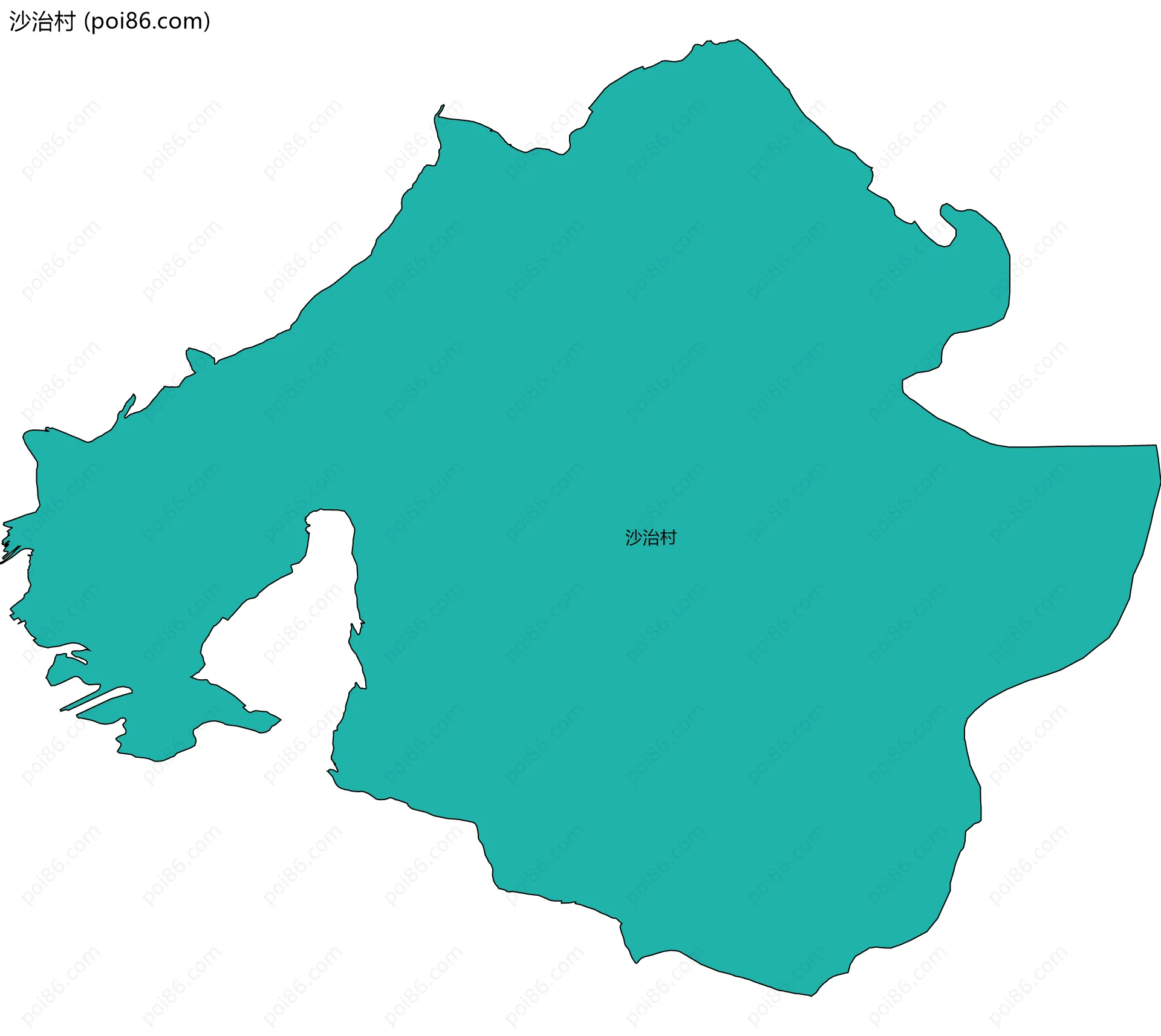 沙治村边界地图