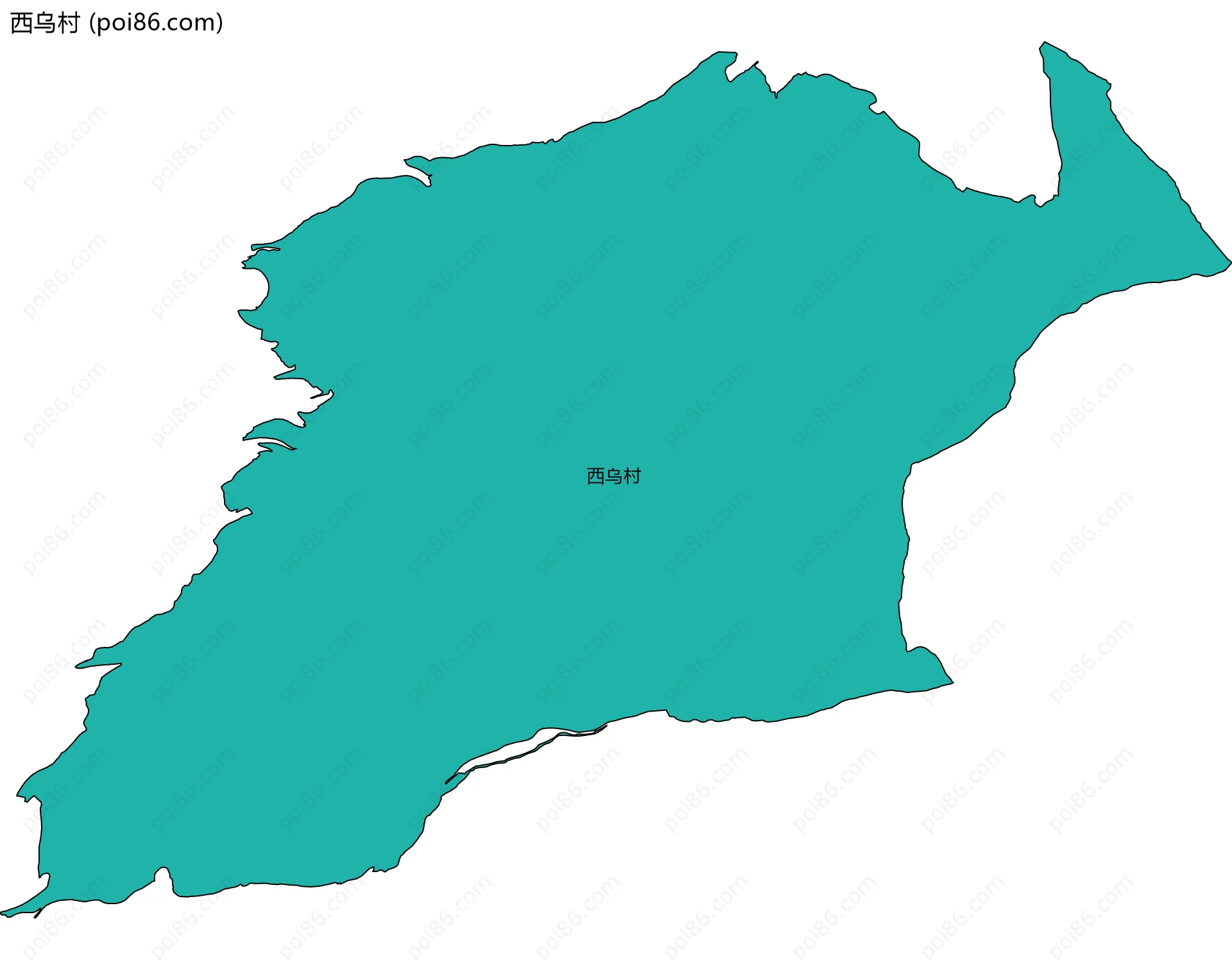 西乌村边界地图