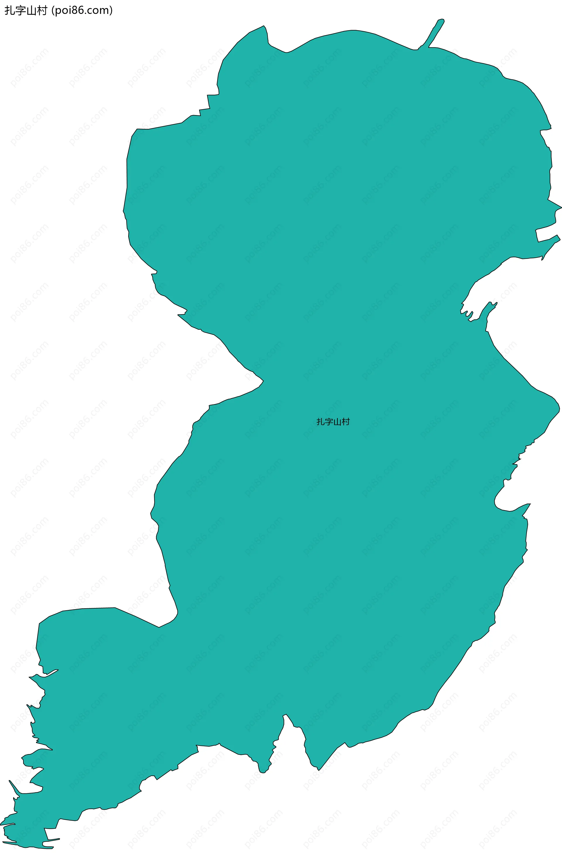 扎字山村边界地图