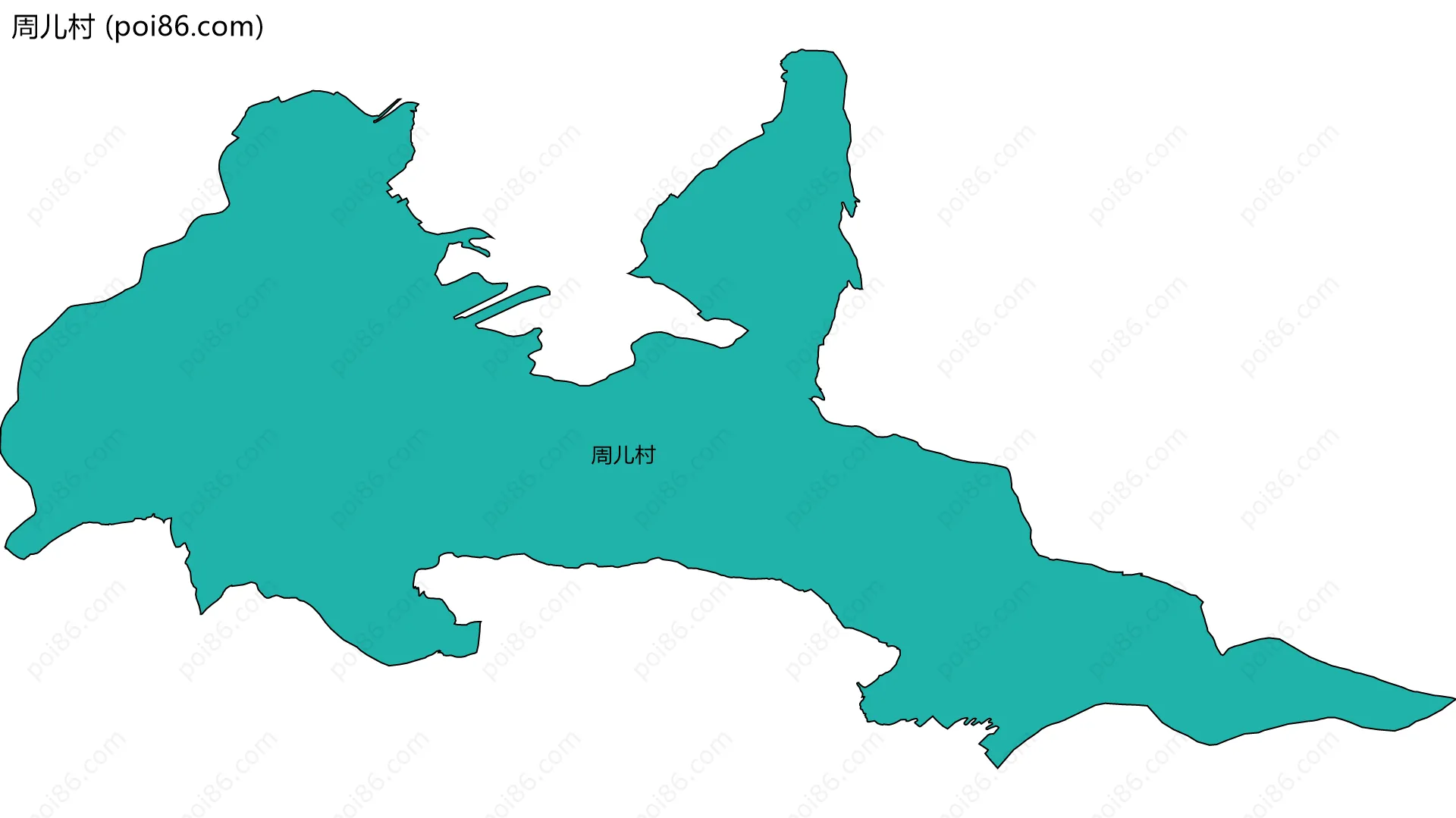 周儿村边界地图