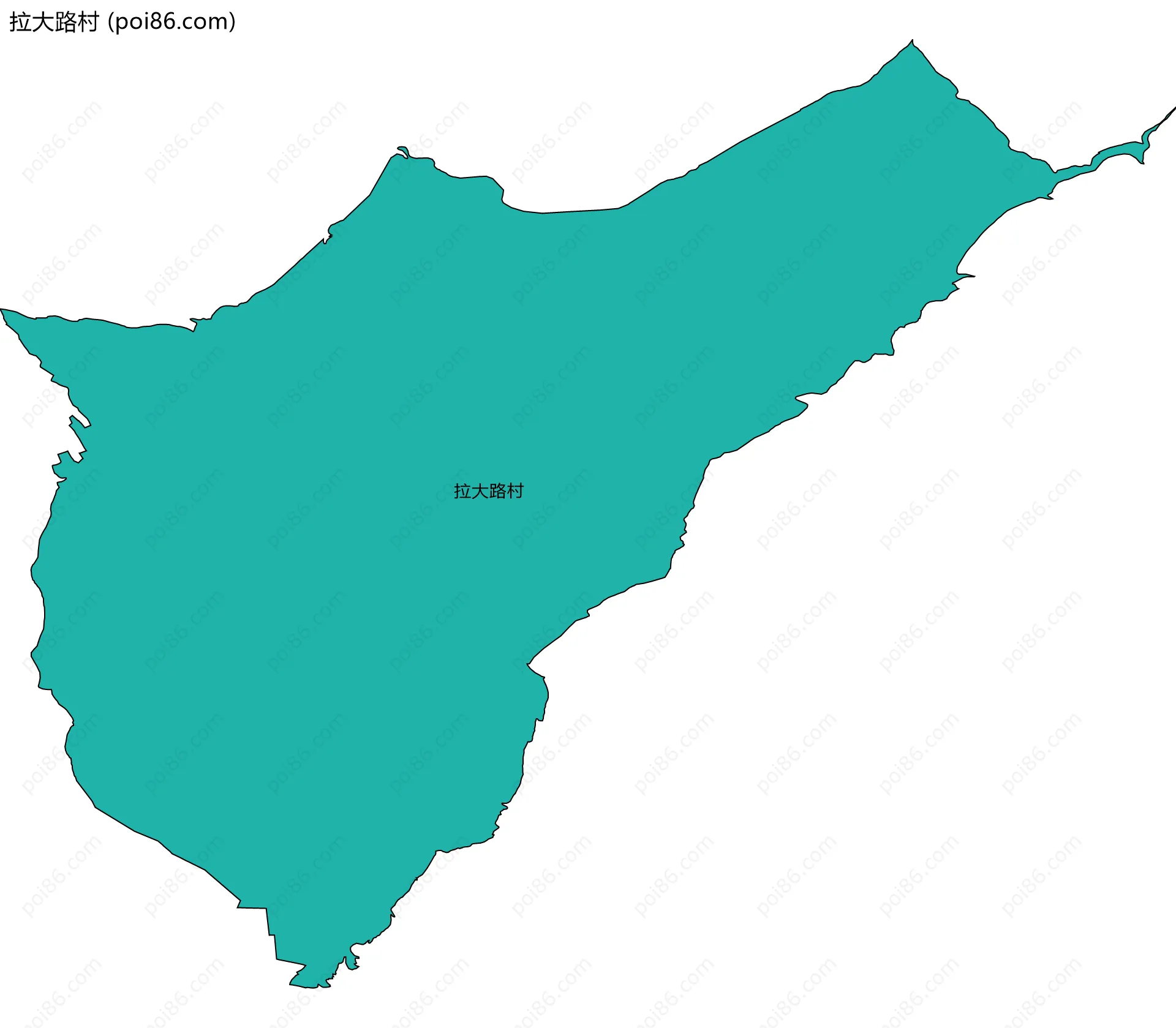 拉大路村边界地图
