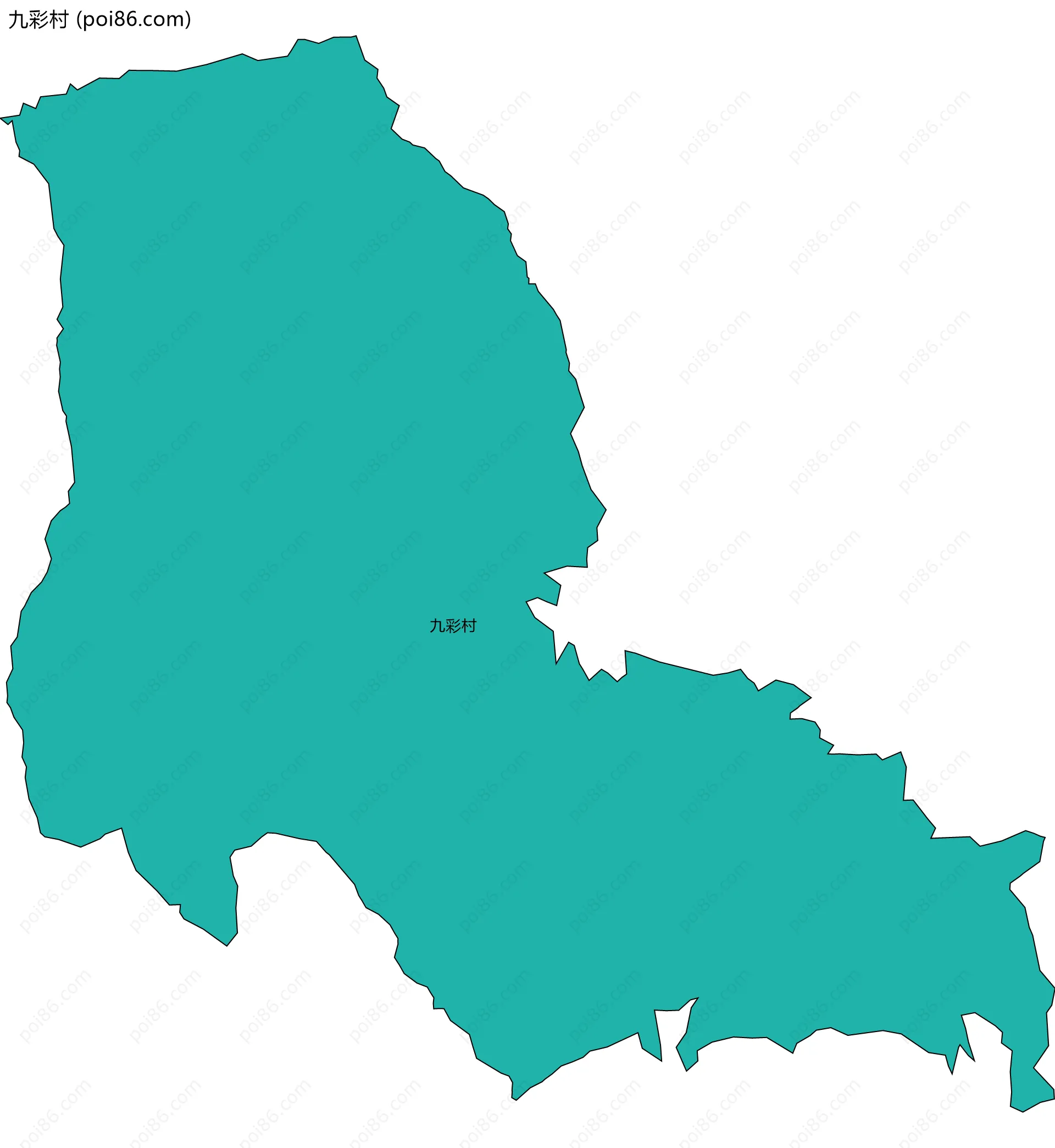 九彩村边界地图