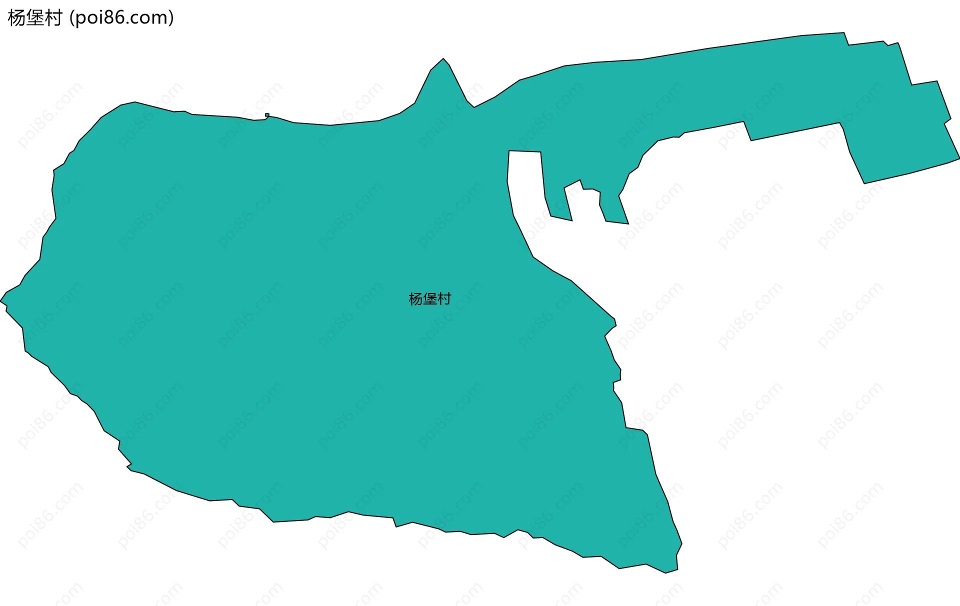 杨堡村边界地图