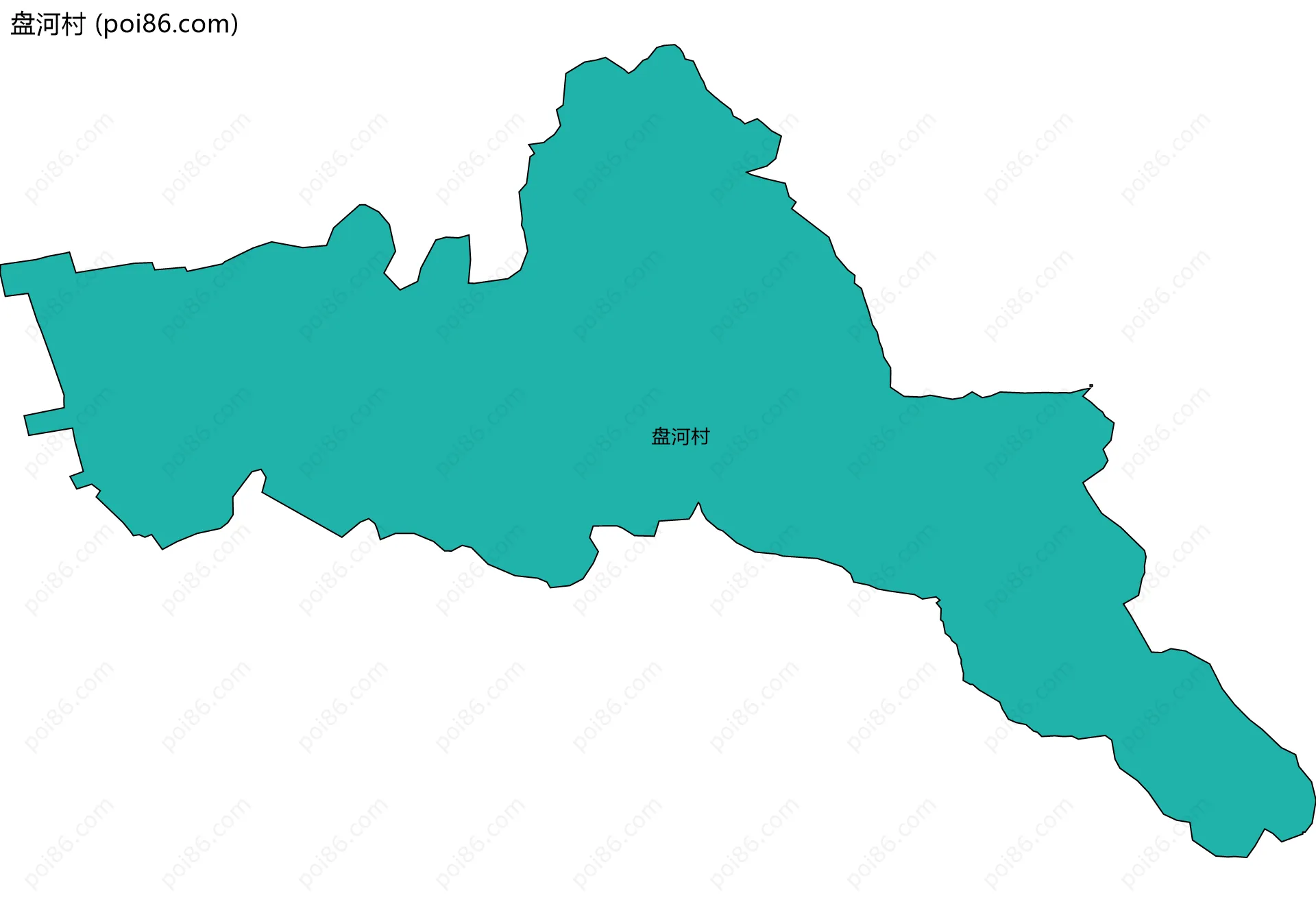 盘河村边界地图