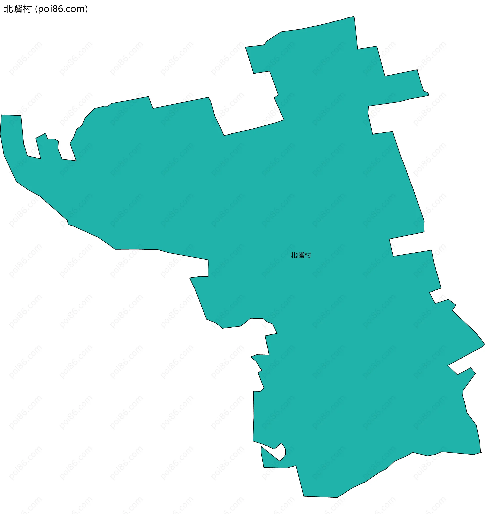 北嘴村边界地图