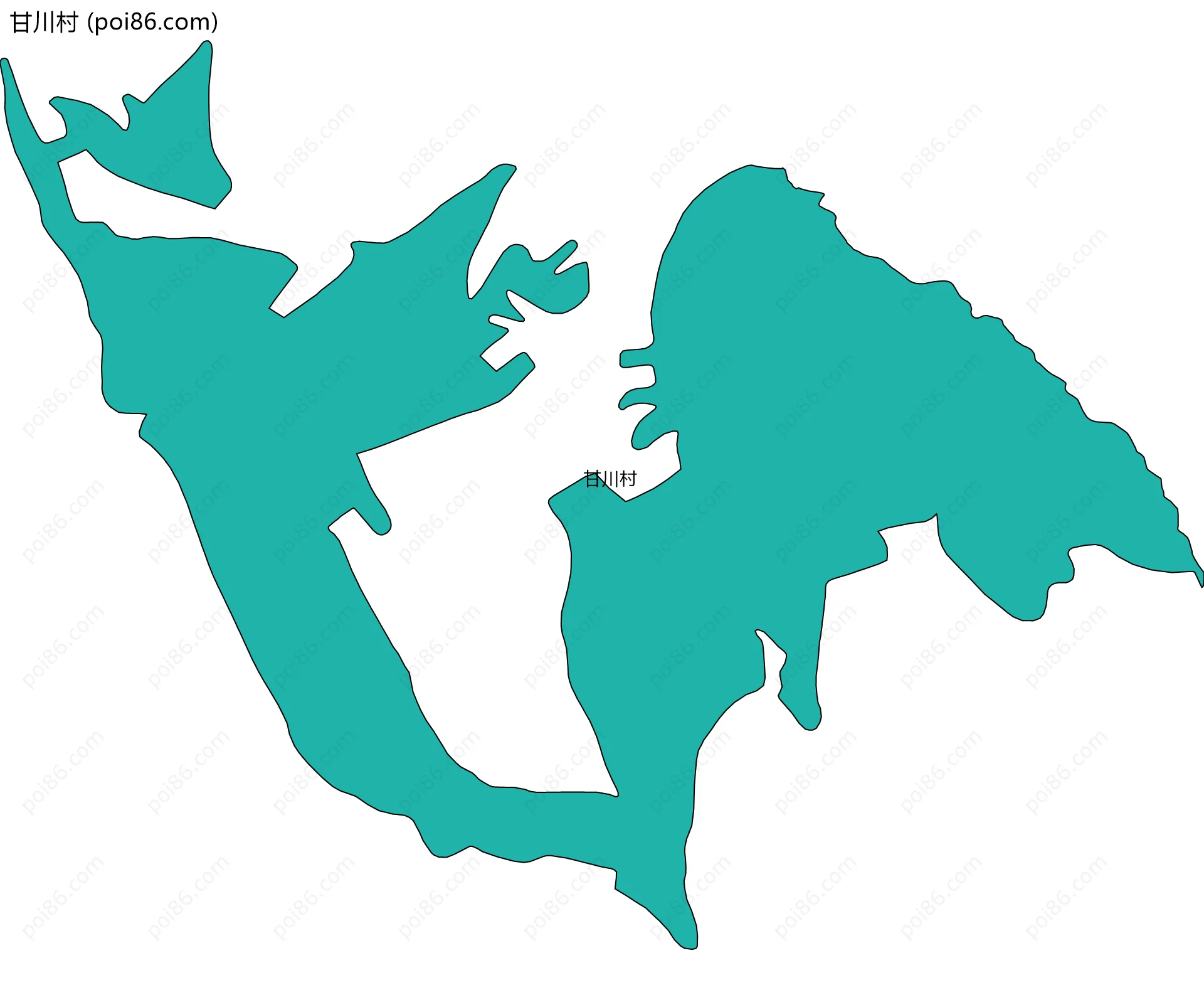 甘川村边界地图