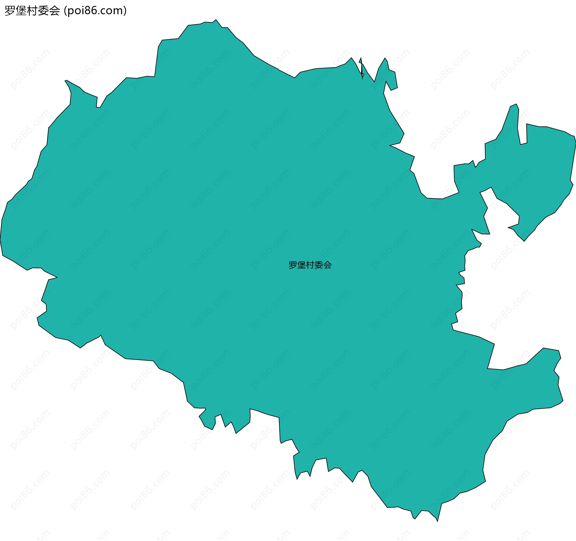 罗堡村委会边界地图