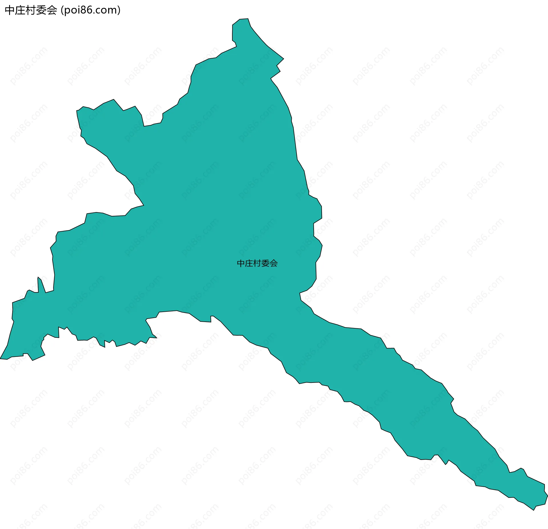 中庄村委会边界地图