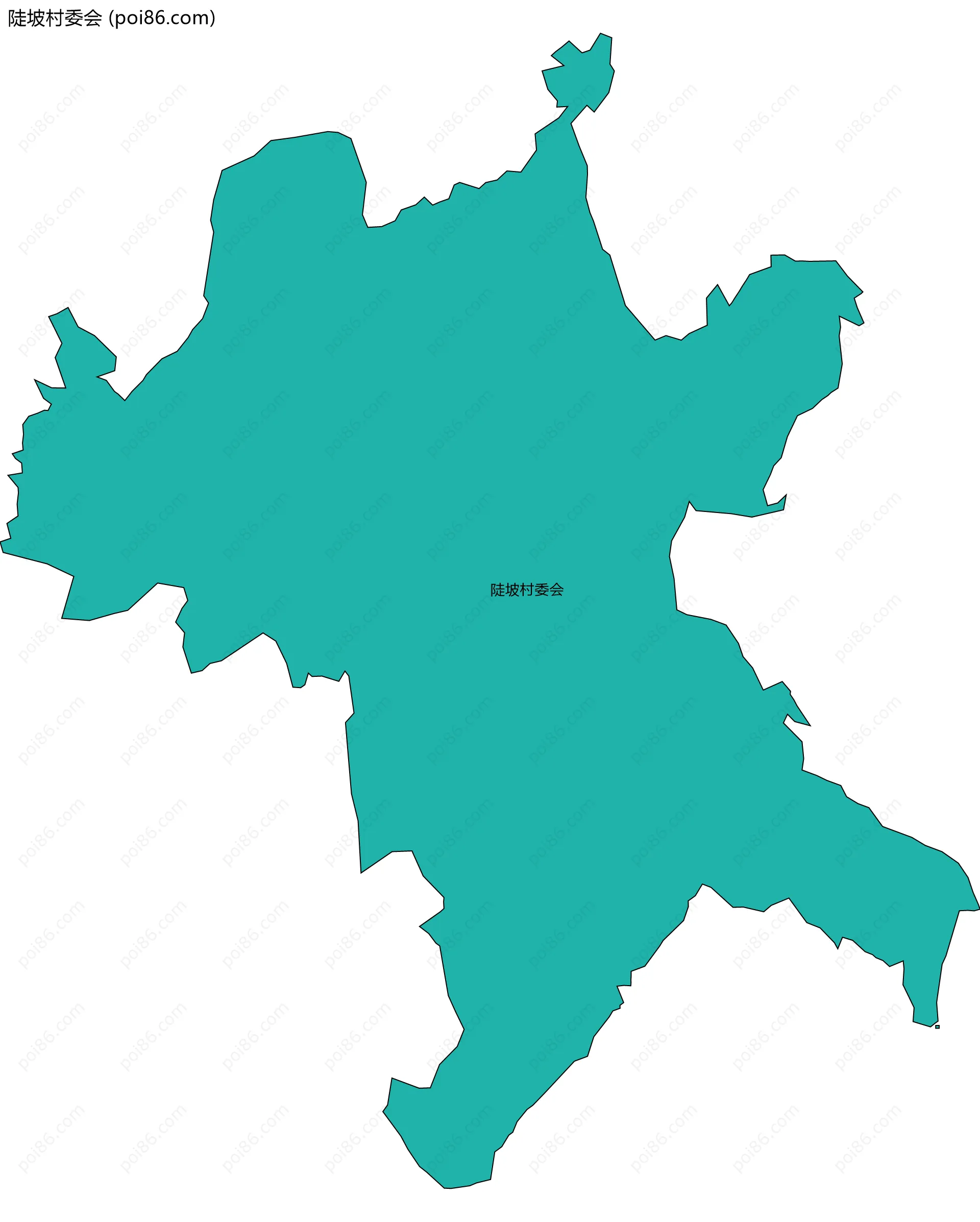 陡坡村委会边界地图