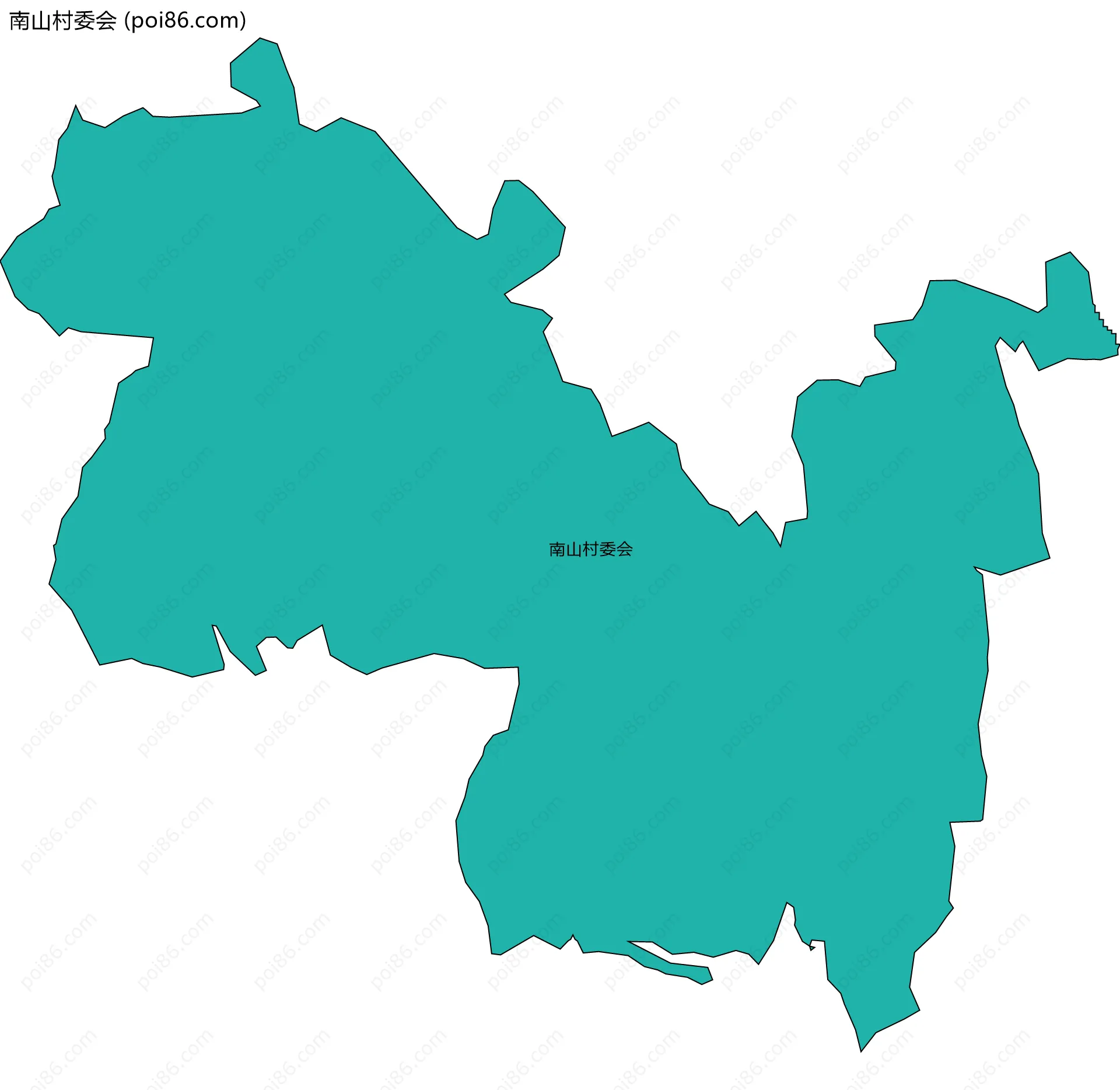 南山村委会边界地图