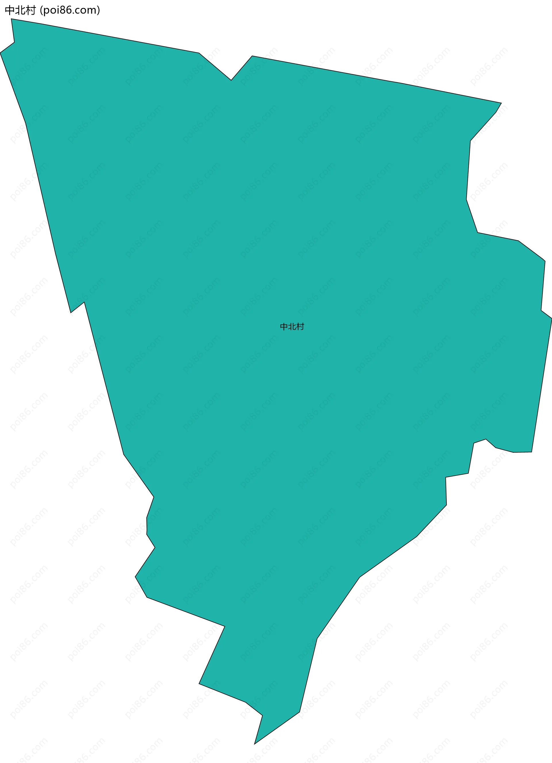 中北村边界地图