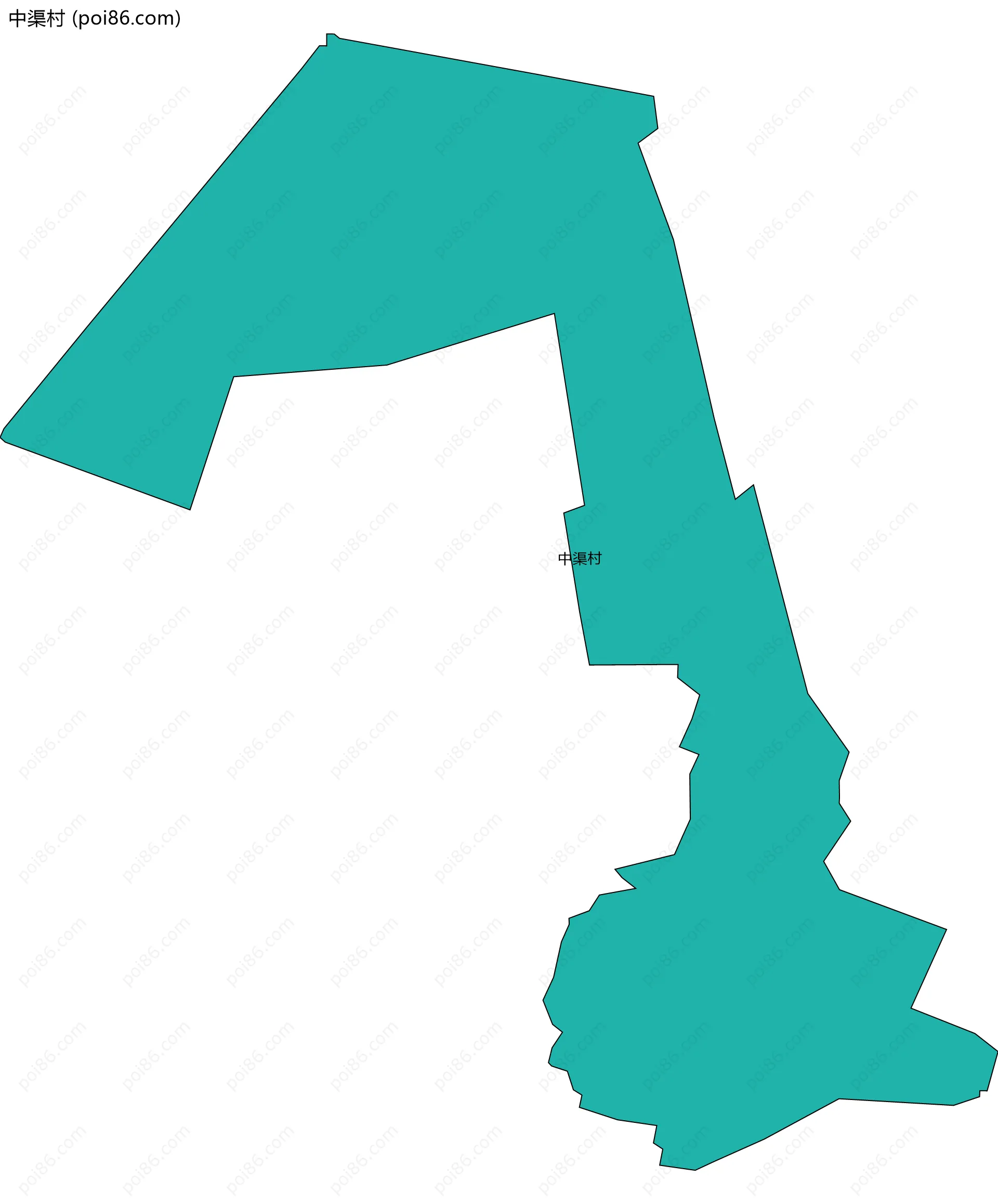 中渠村边界地图