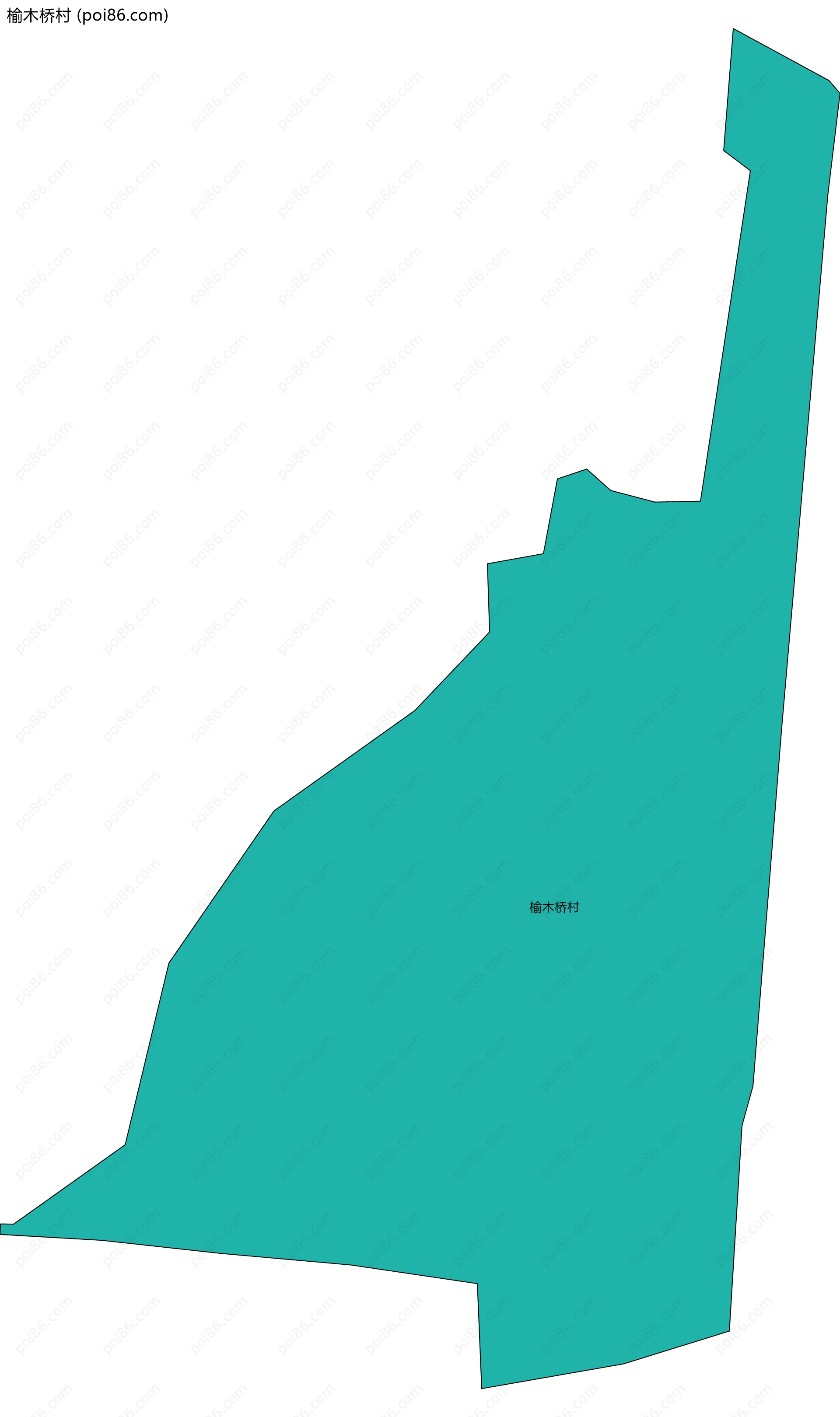 榆木桥村边界地图