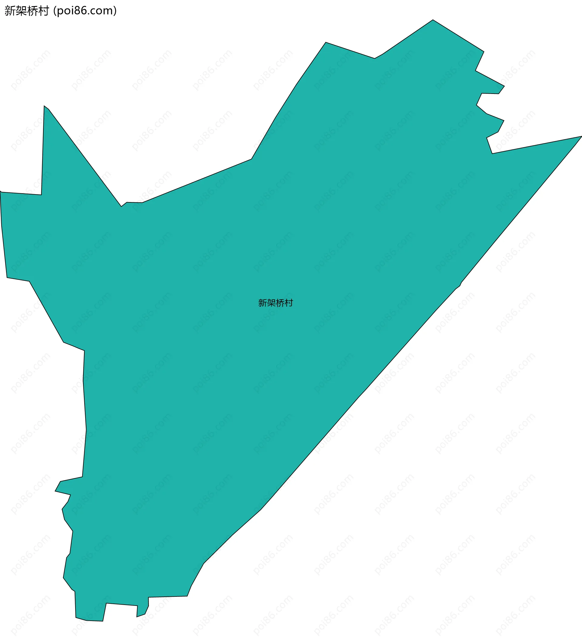 新架桥村边界地图