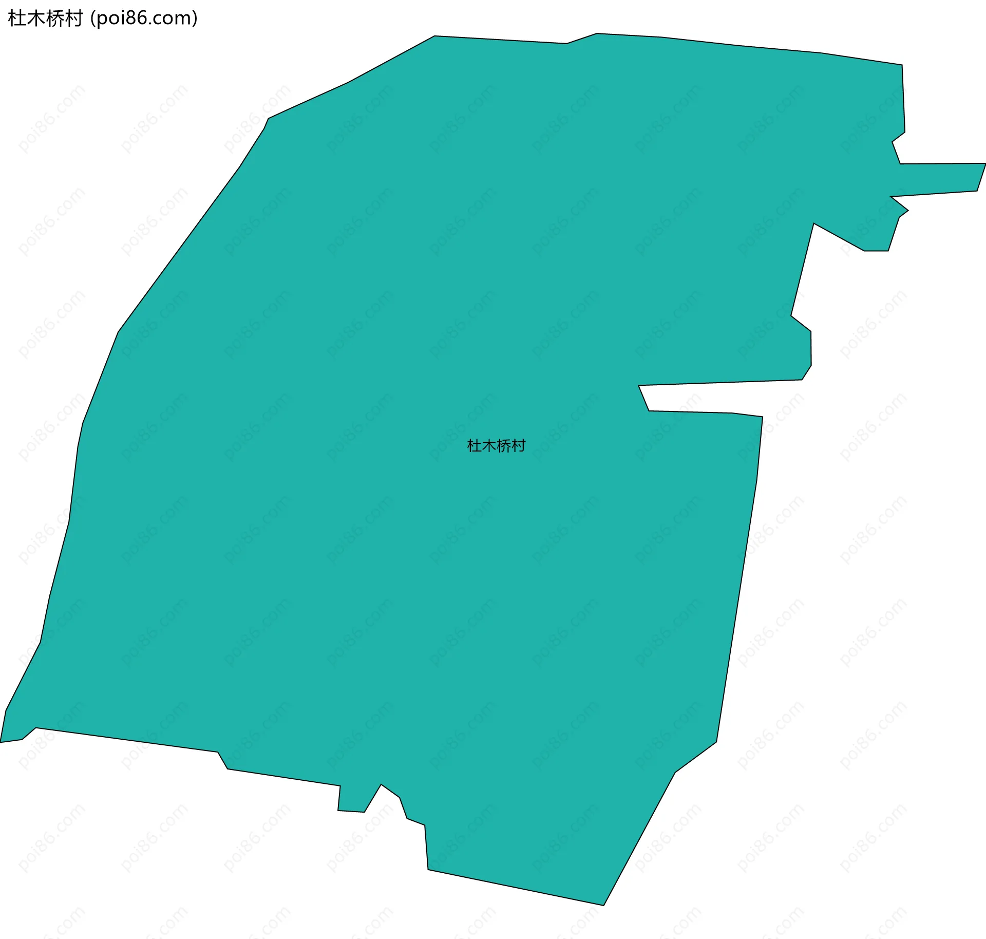 杜木桥村边界地图