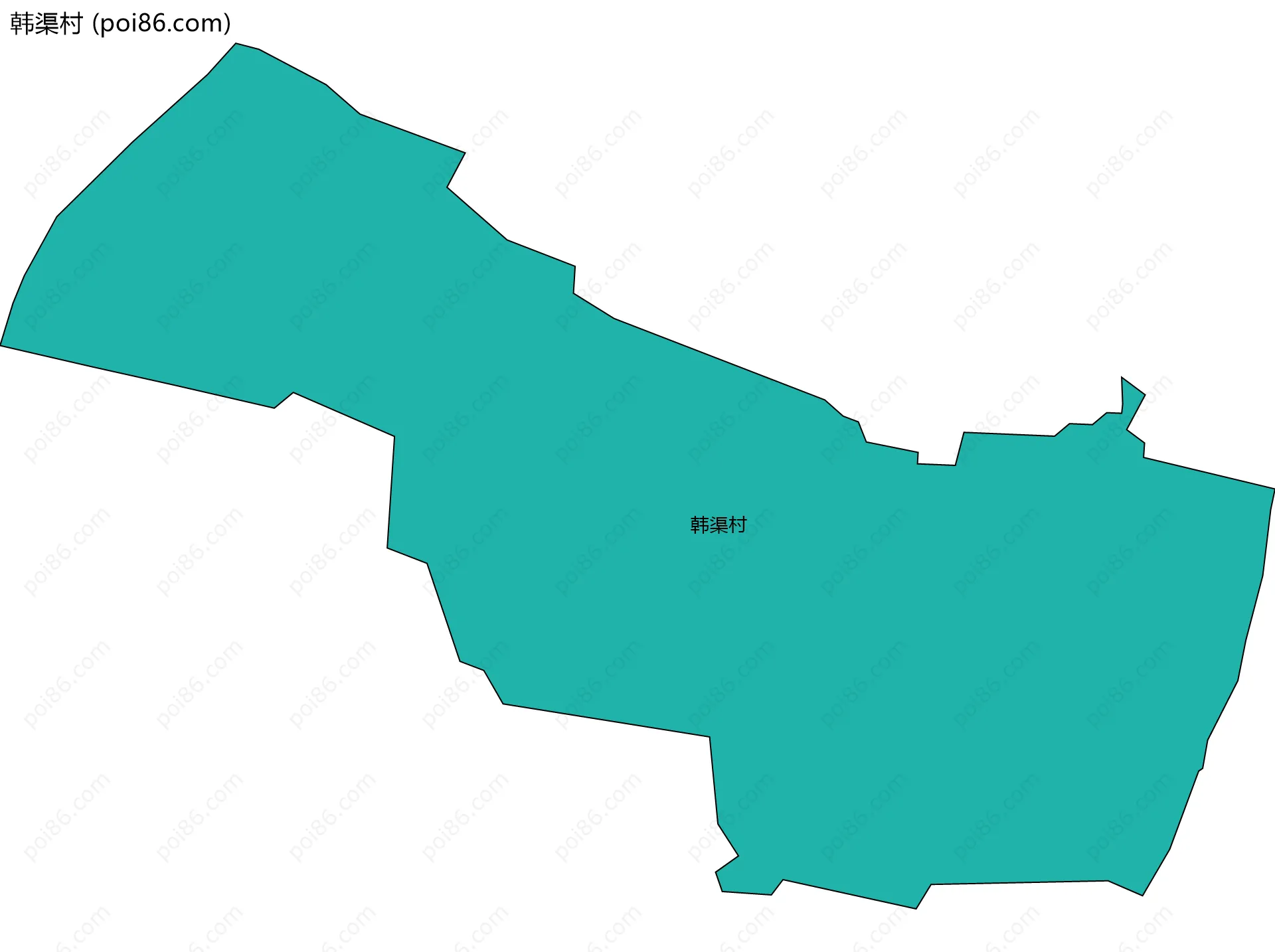 韩渠村边界地图