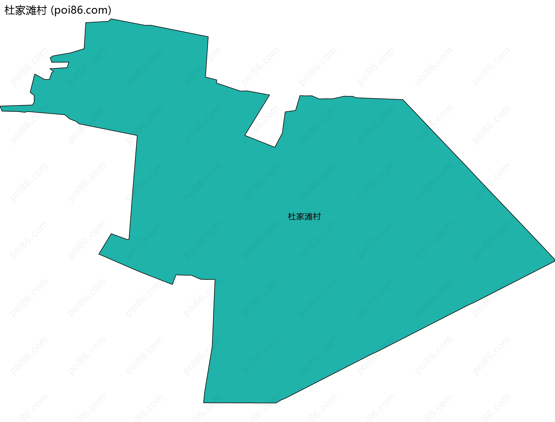 杜家滩村边界地图