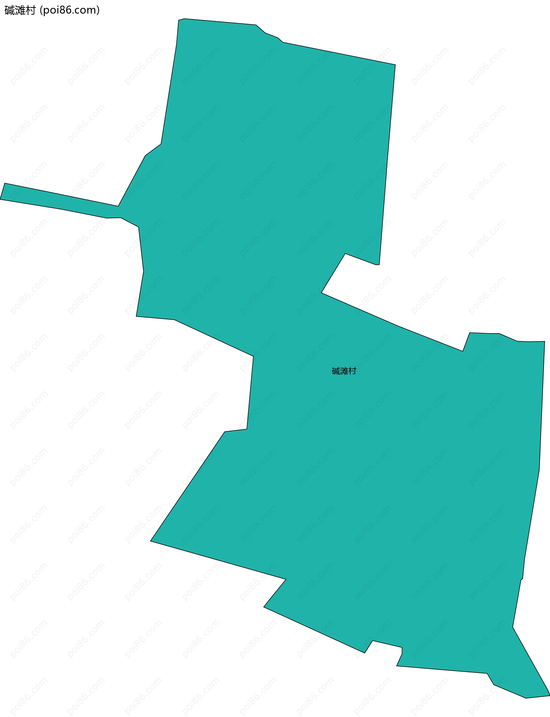 碱滩村边界地图