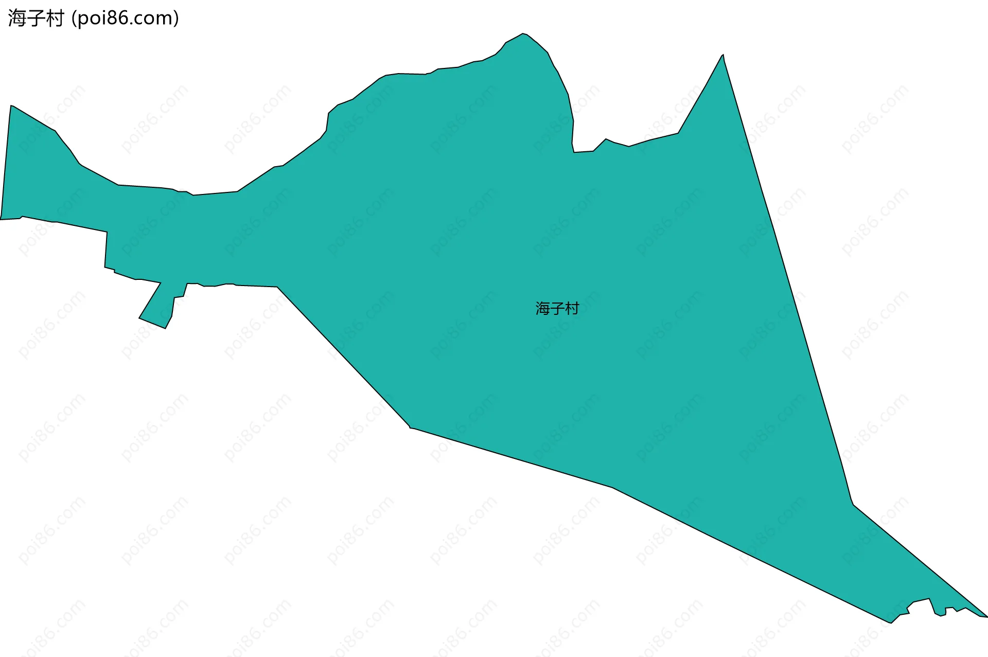 海子村边界地图