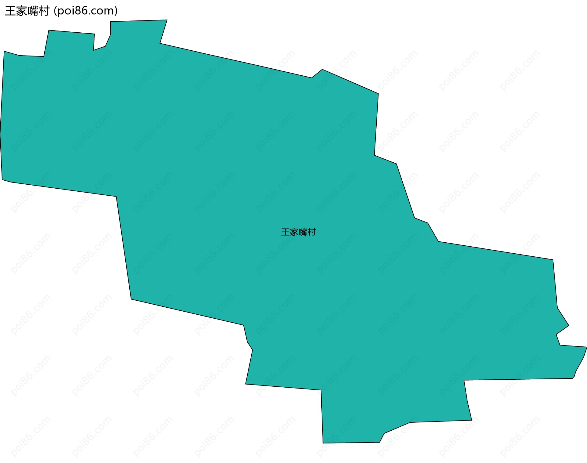 王家嘴村边界地图