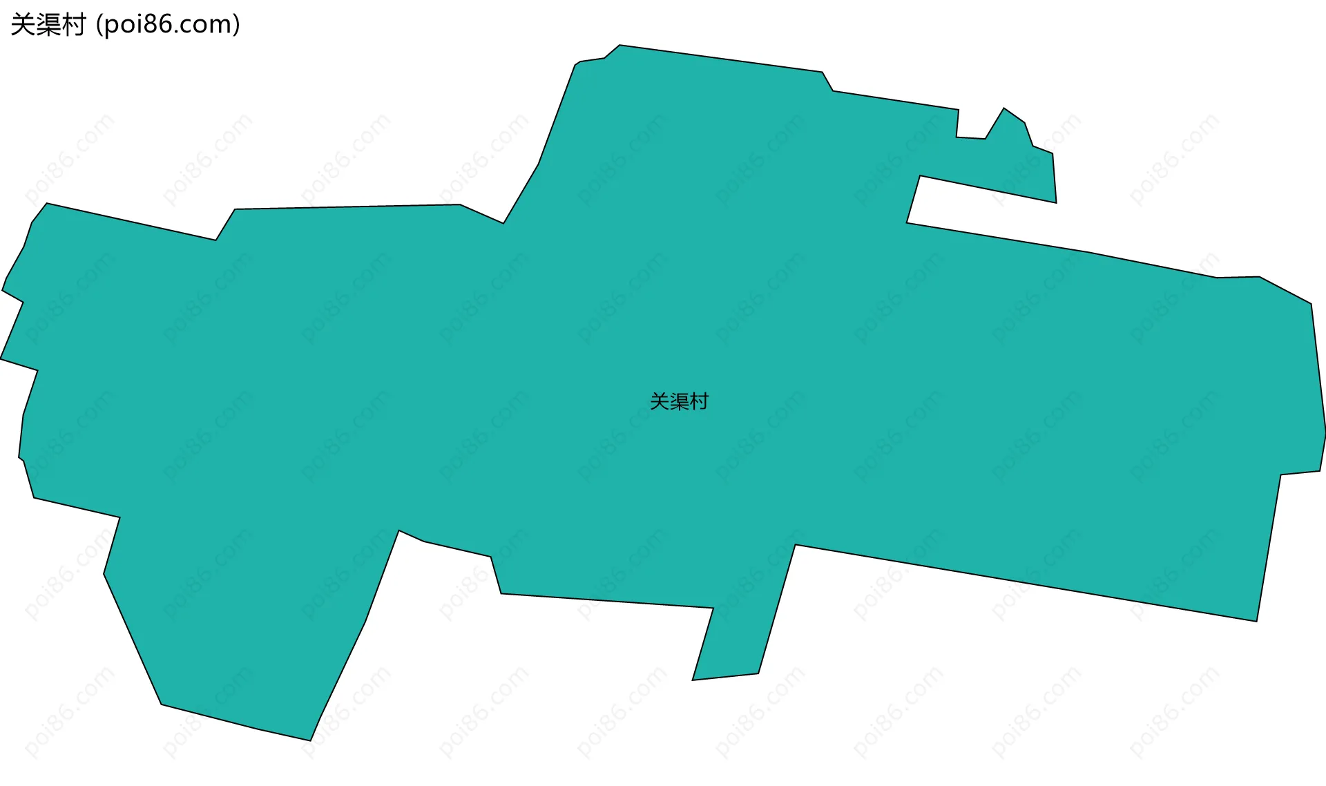 关渠村边界地图