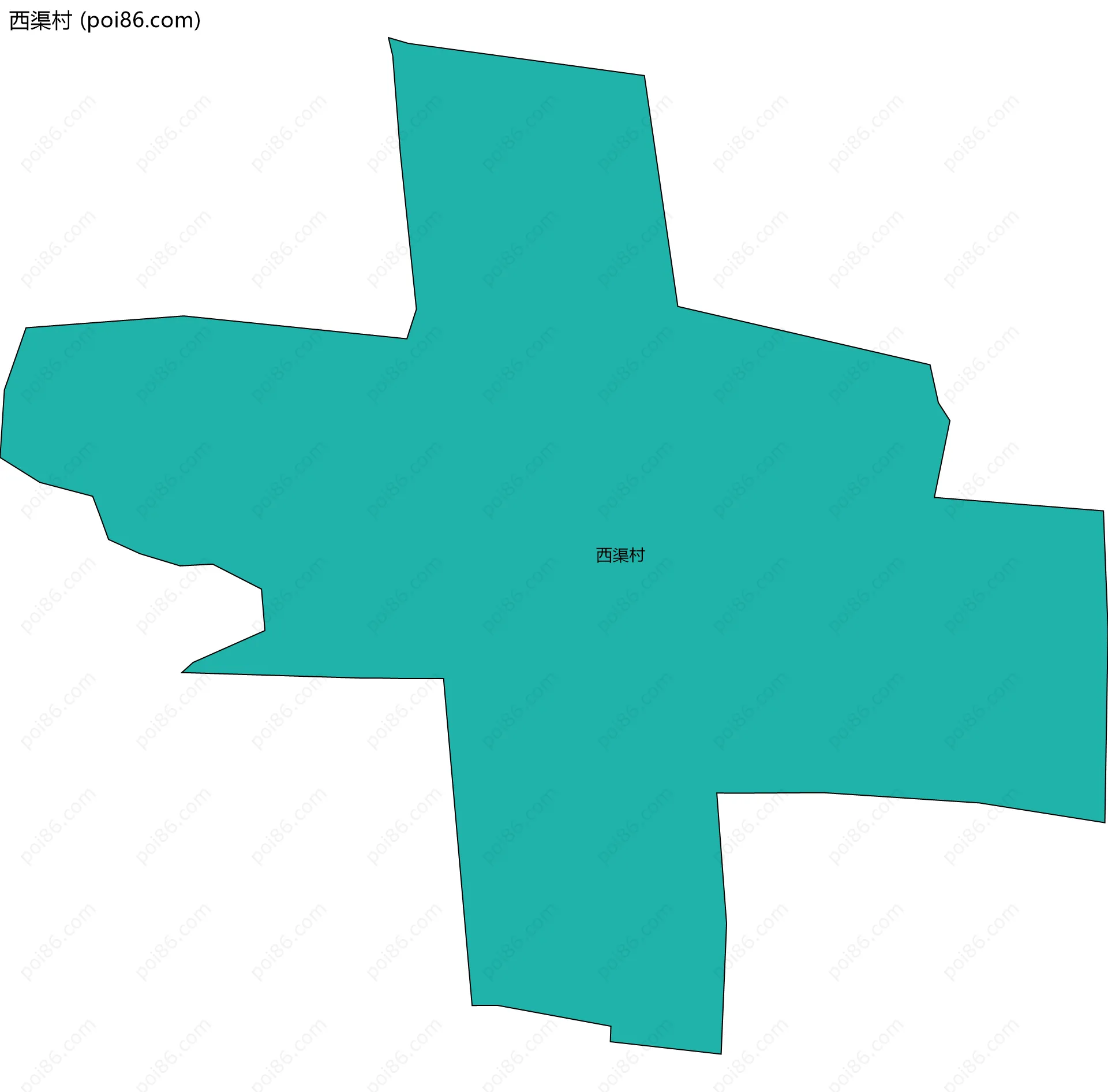 西渠村边界地图