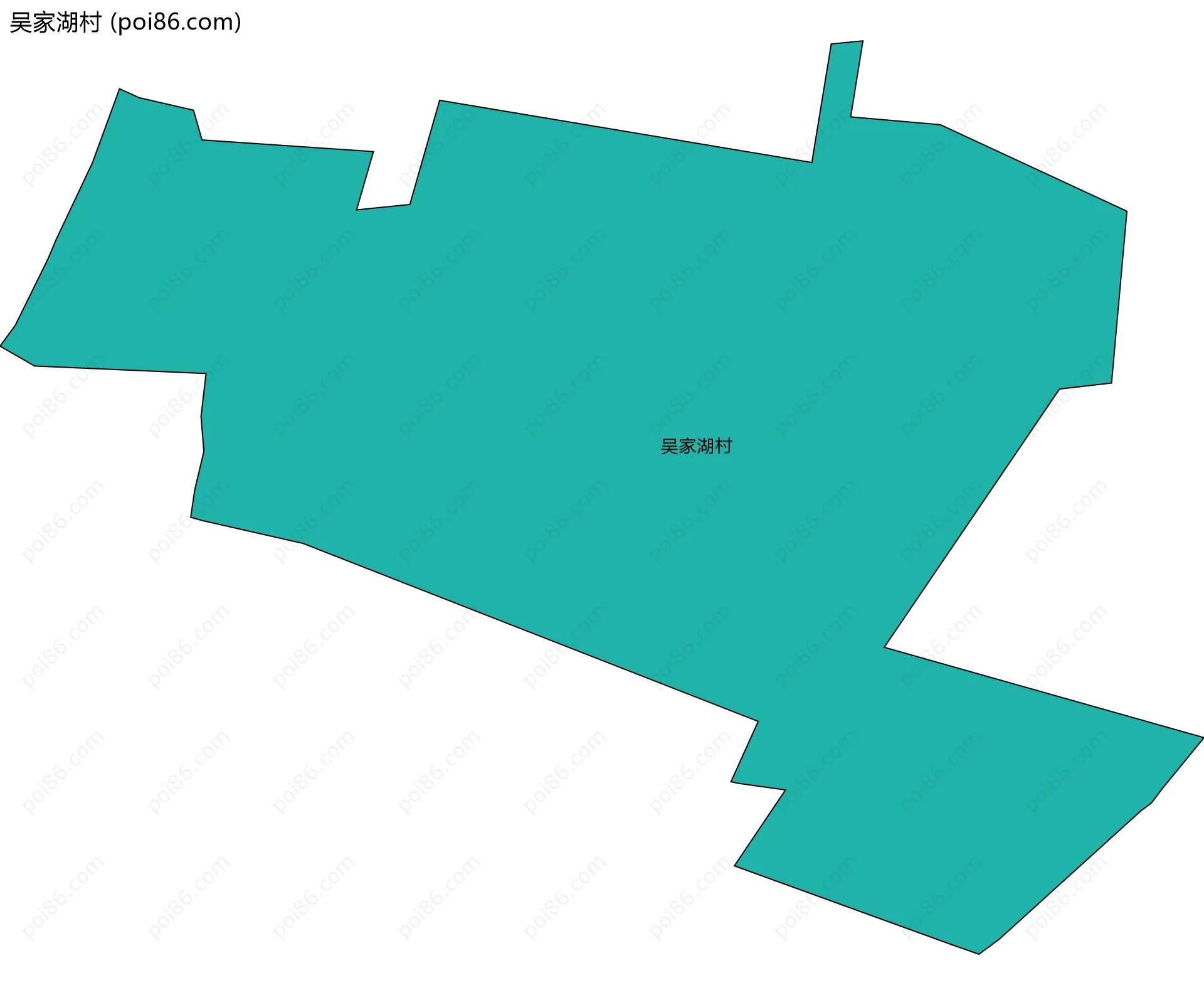 吴家湖村边界地图