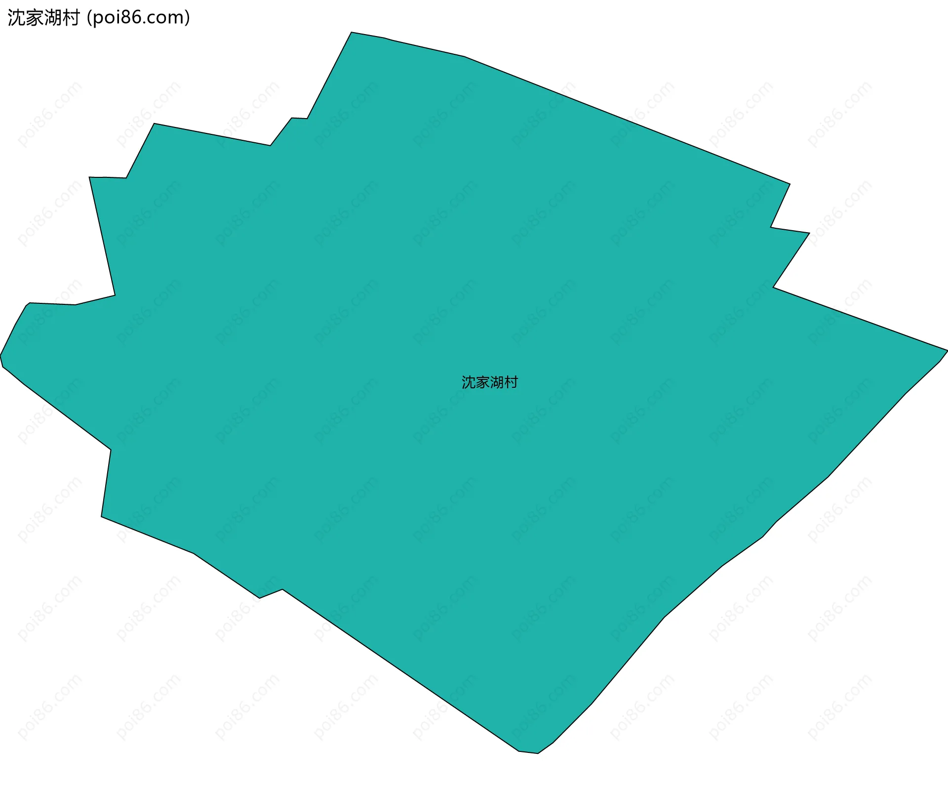 沈家湖村边界地图