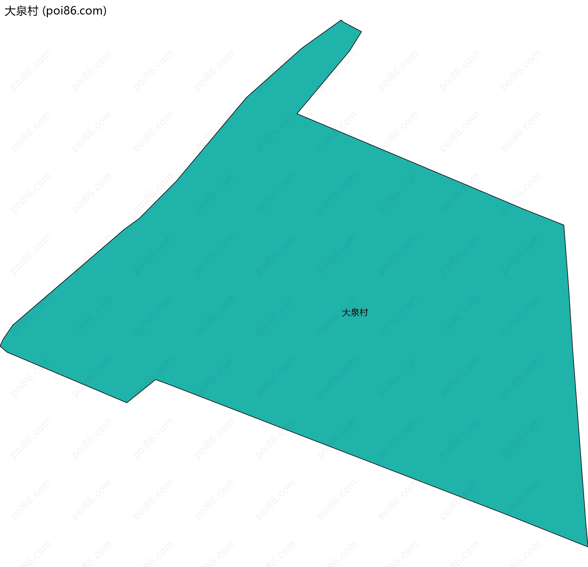 大泉村边界地图