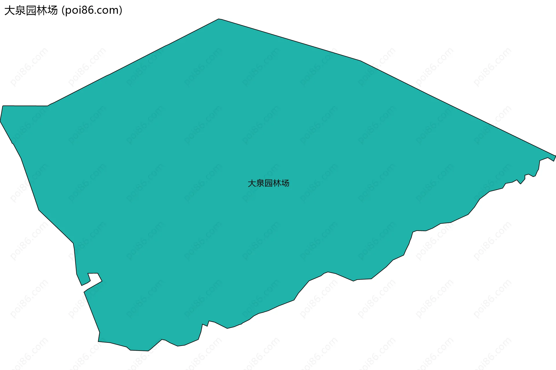 大泉园林场边界地图