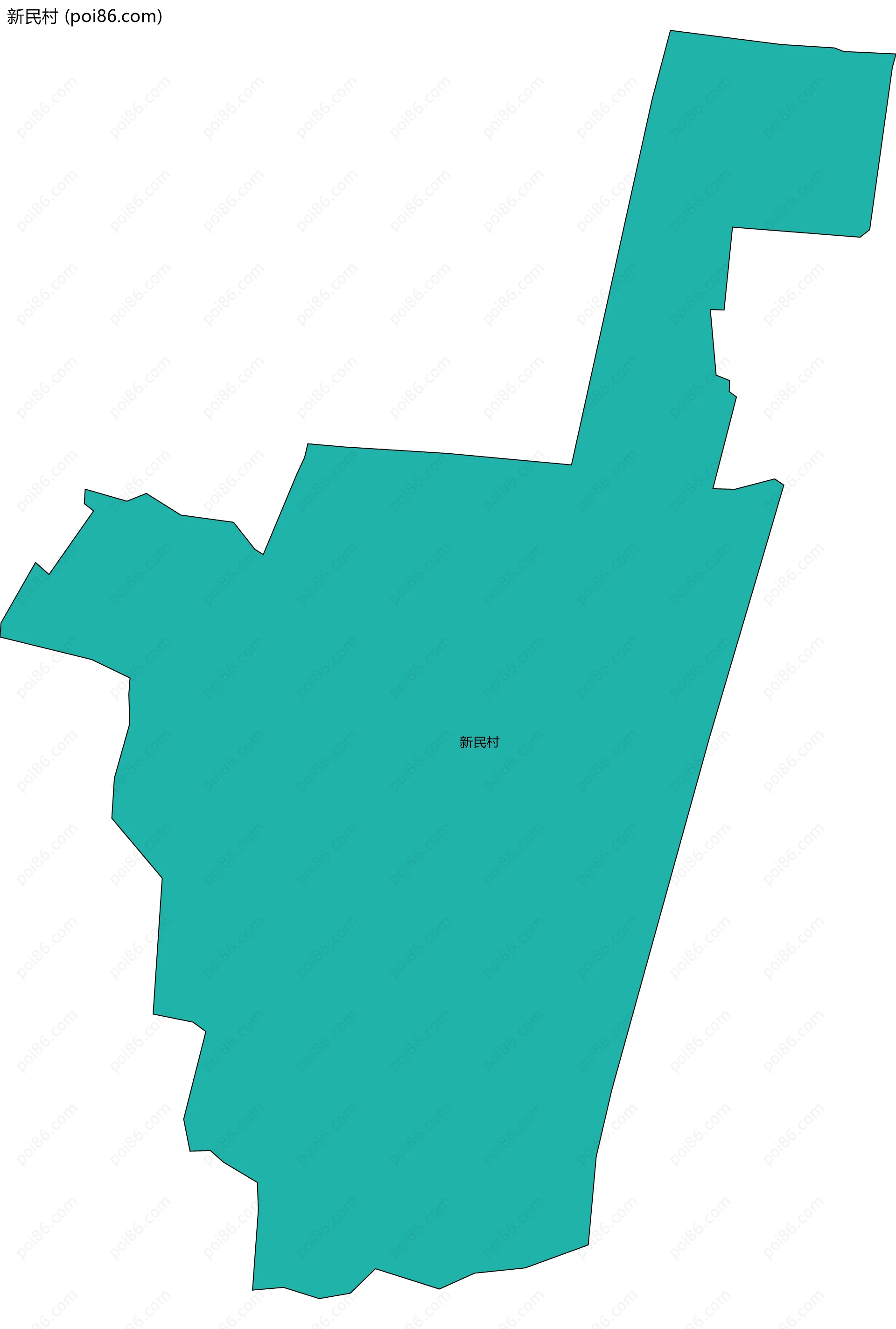 新民村边界地图