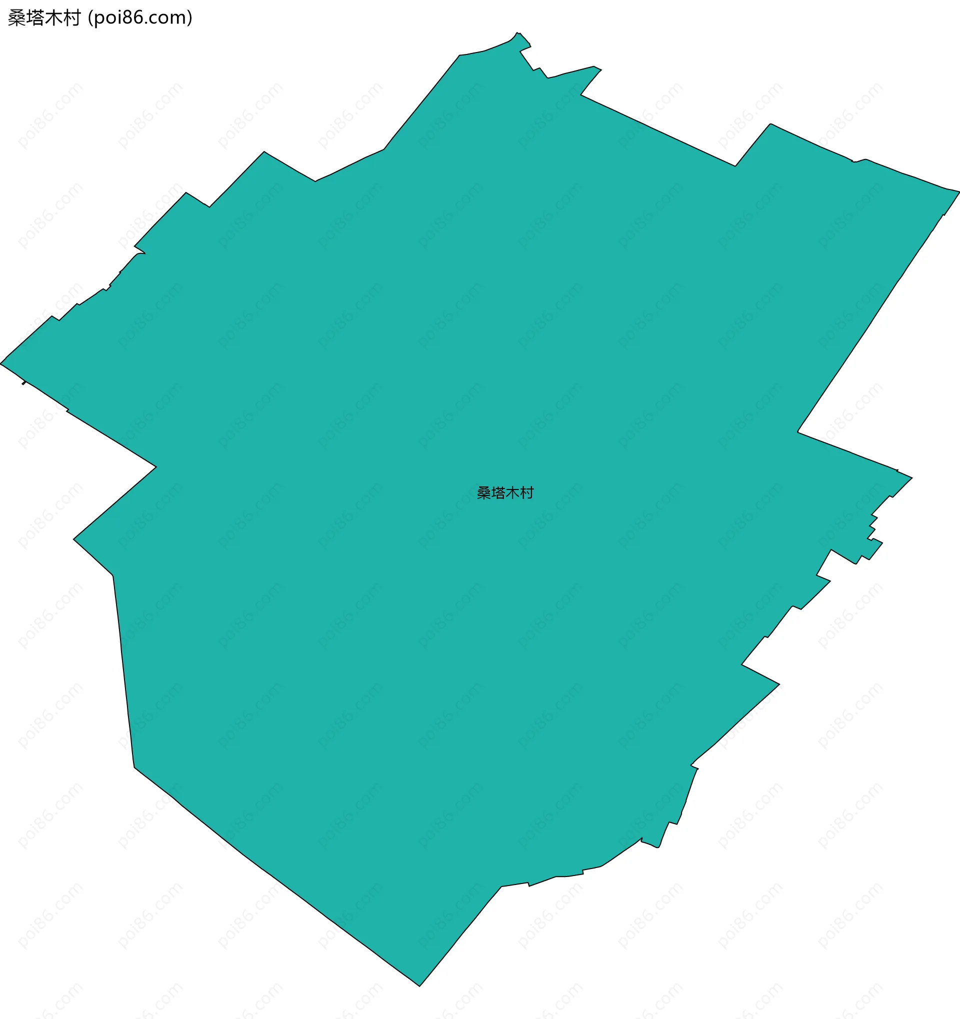 桑塔木村边界地图