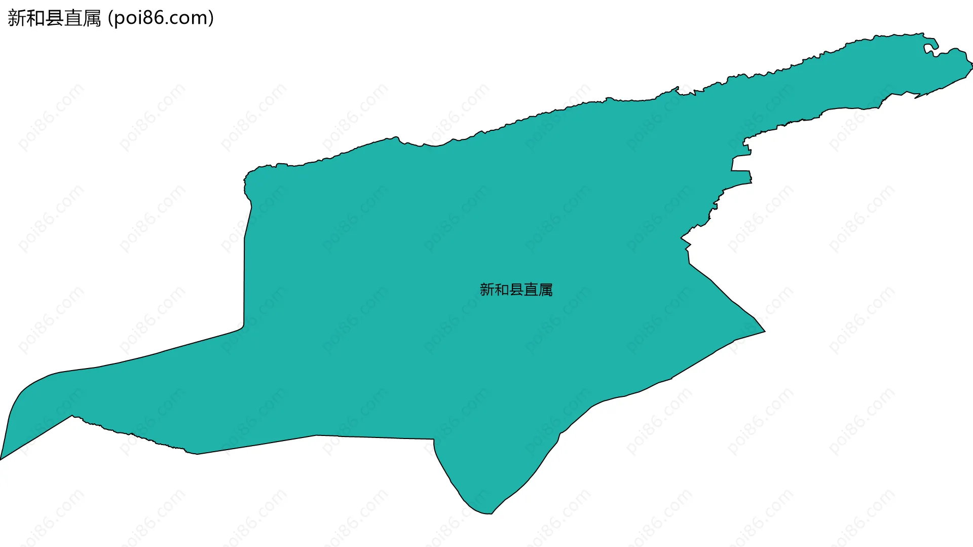 新和县直属边界地图