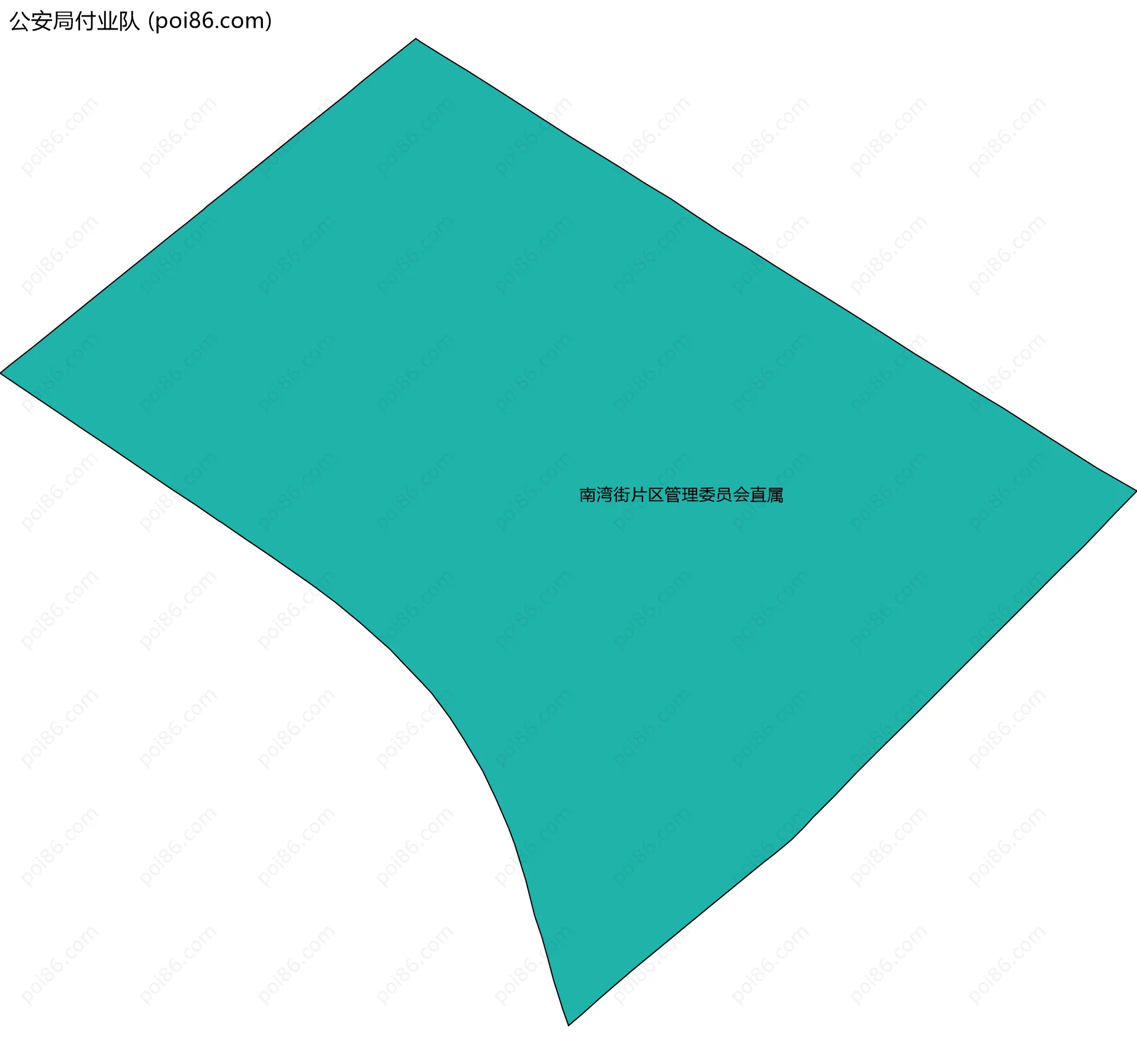 公安局付业队边界地图(五级行政区划)
