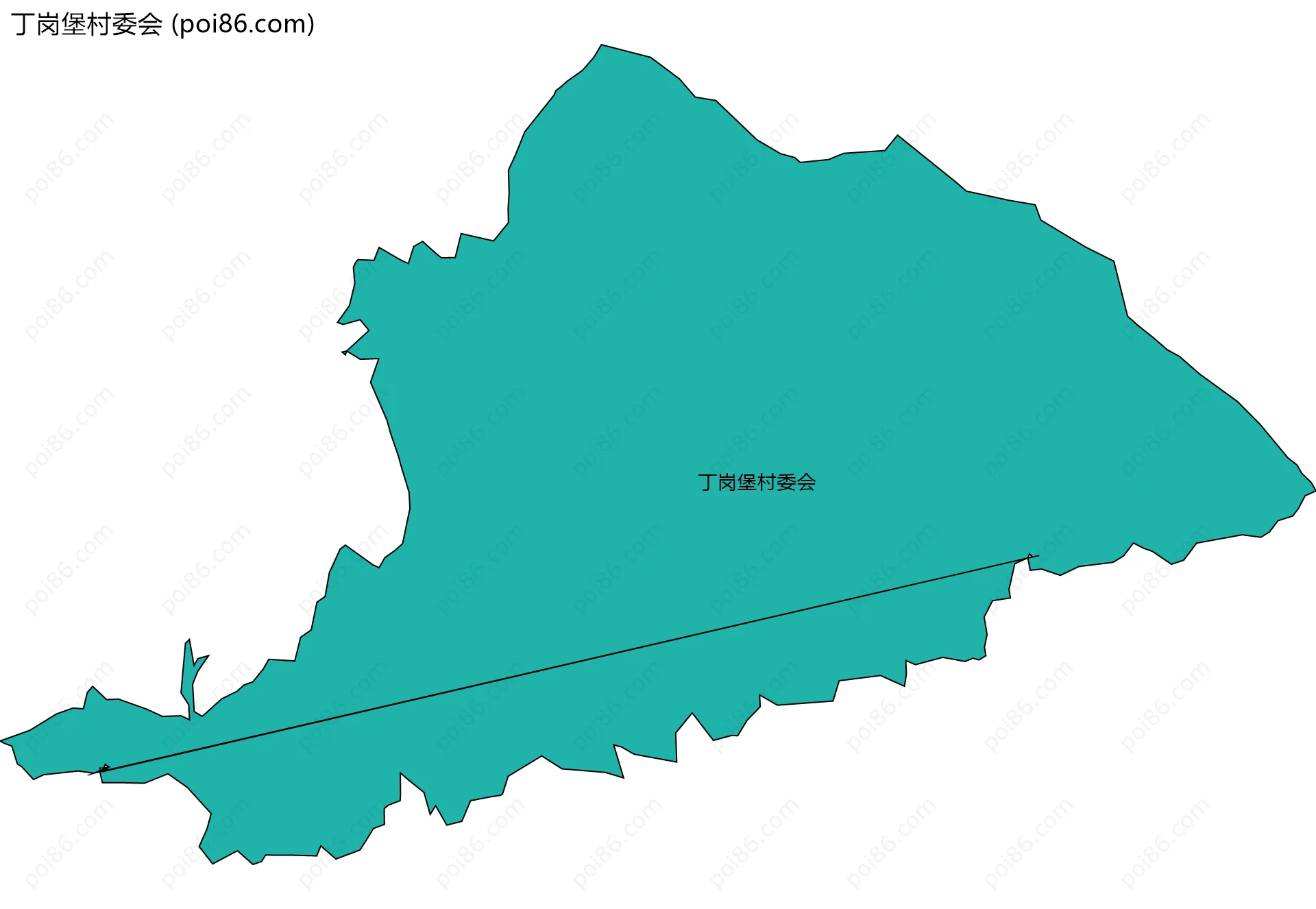 丁岗堡村委会边界地图