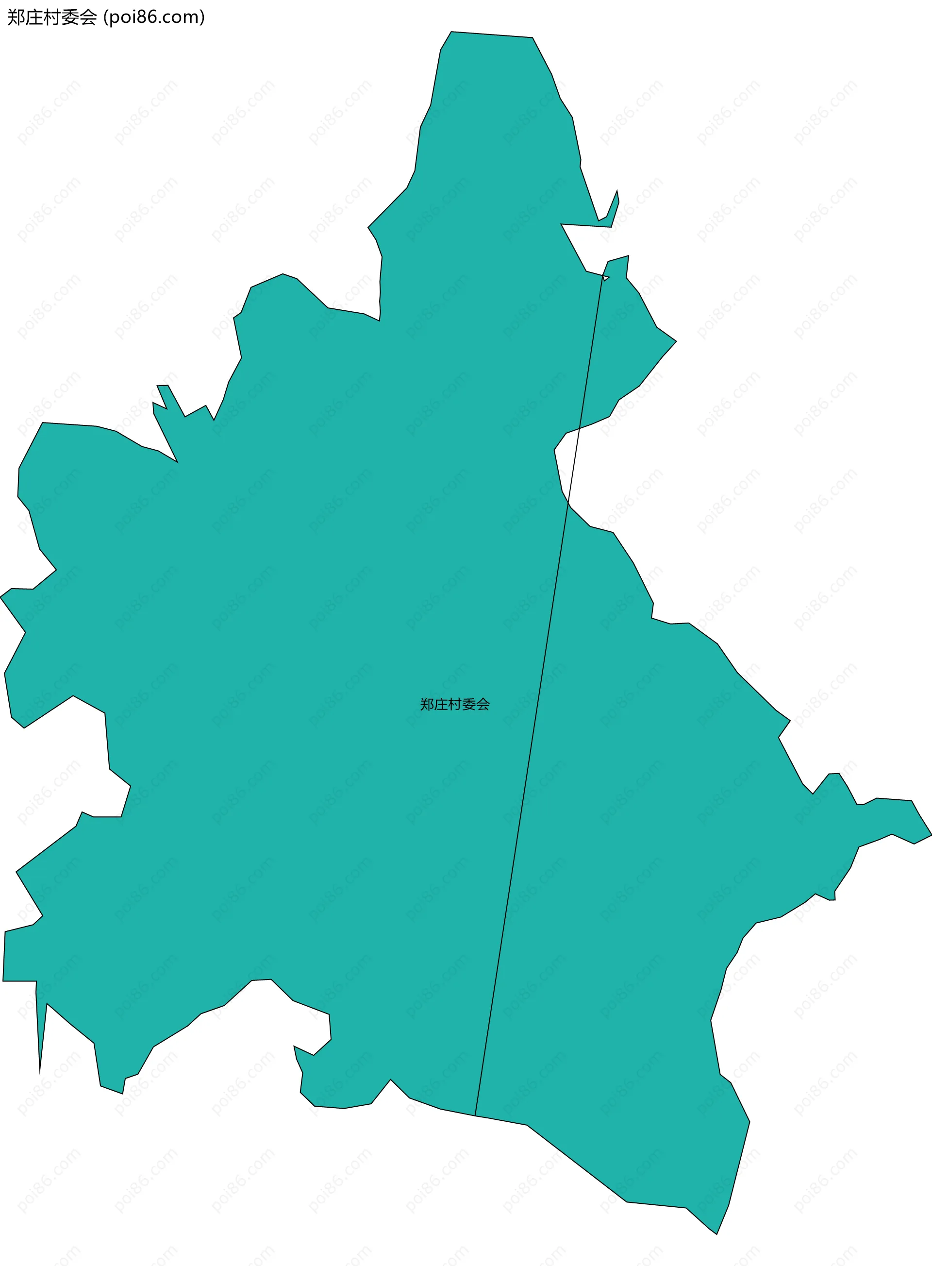 郑庄村委会边界地图