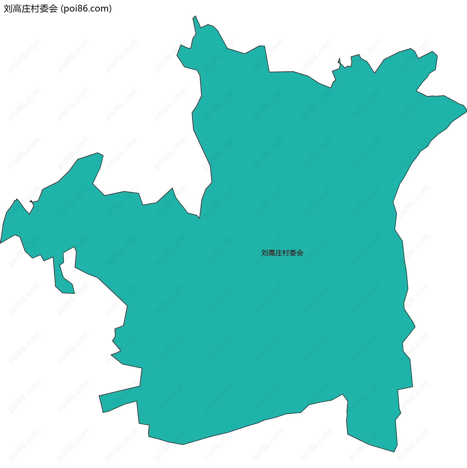 刘高庄村委会边界地图