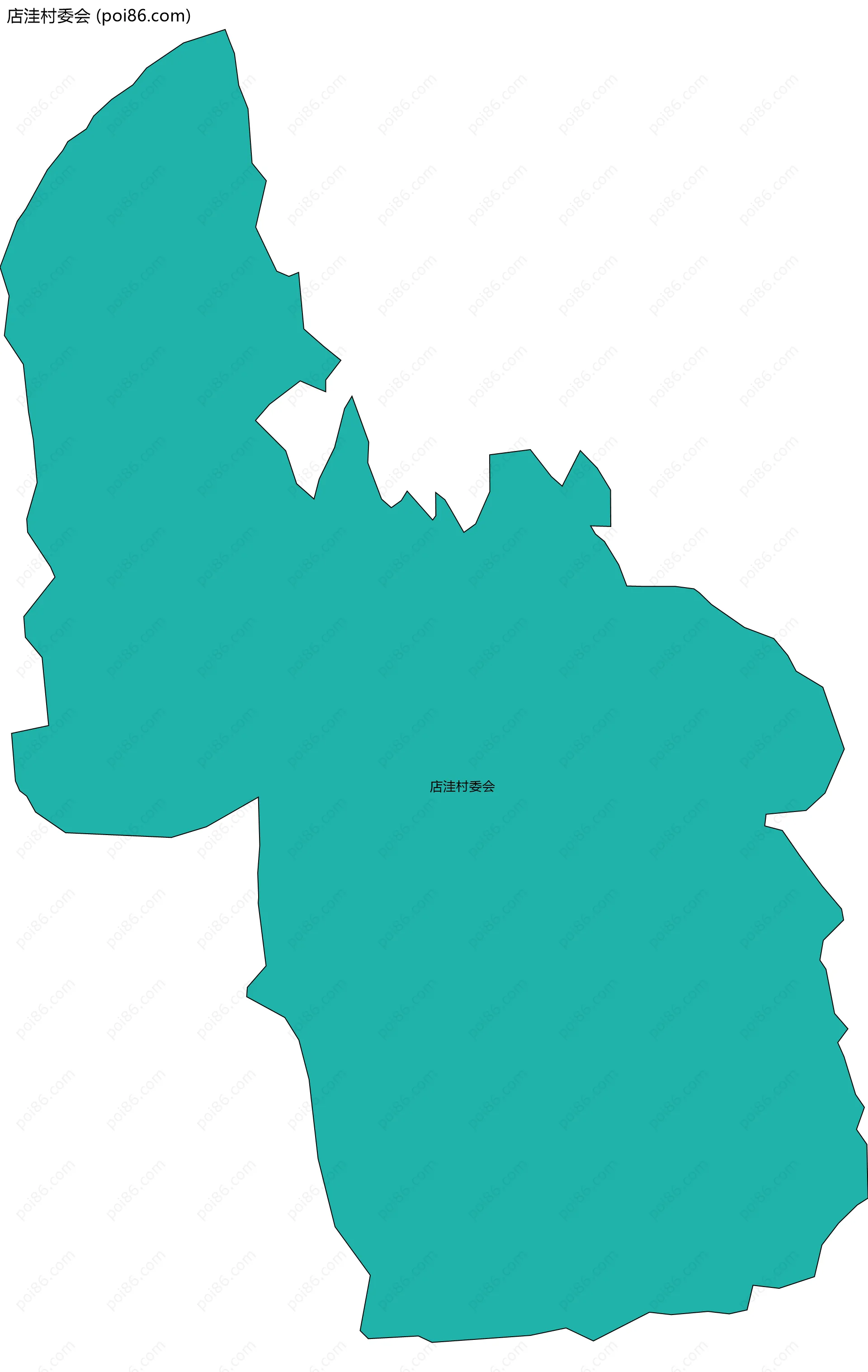 店洼村委会边界地图
