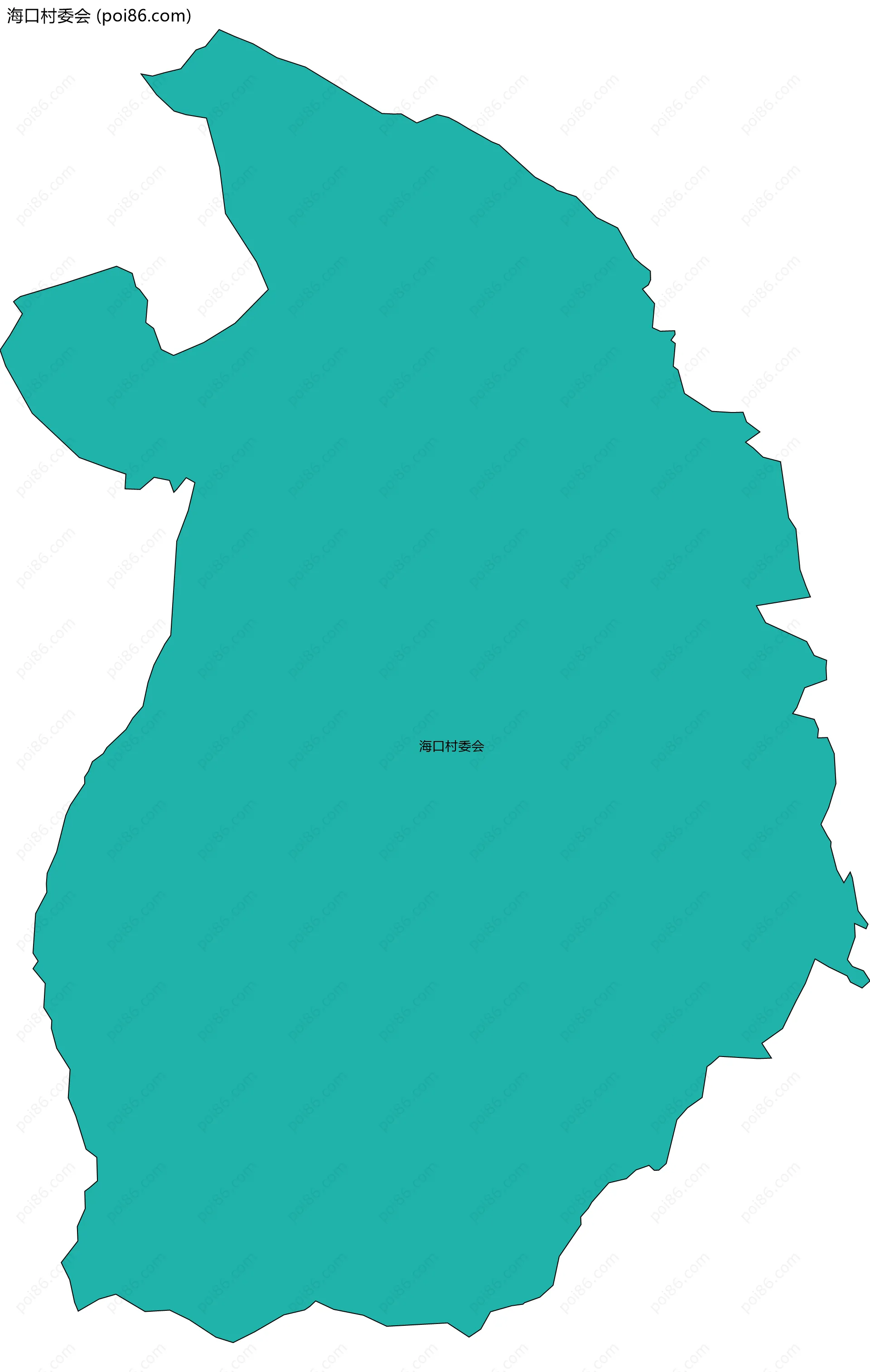 海口村委会边界地图