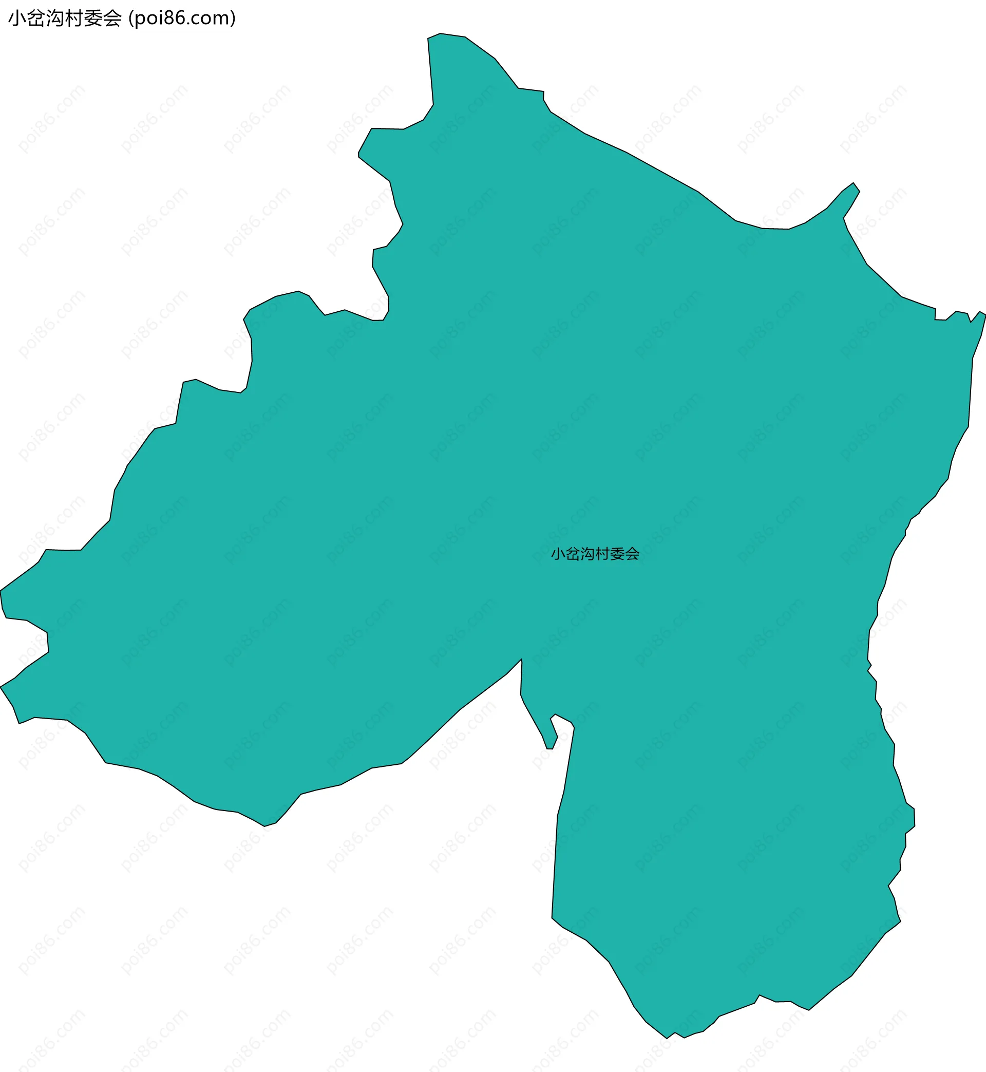 小岔沟村委会边界地图