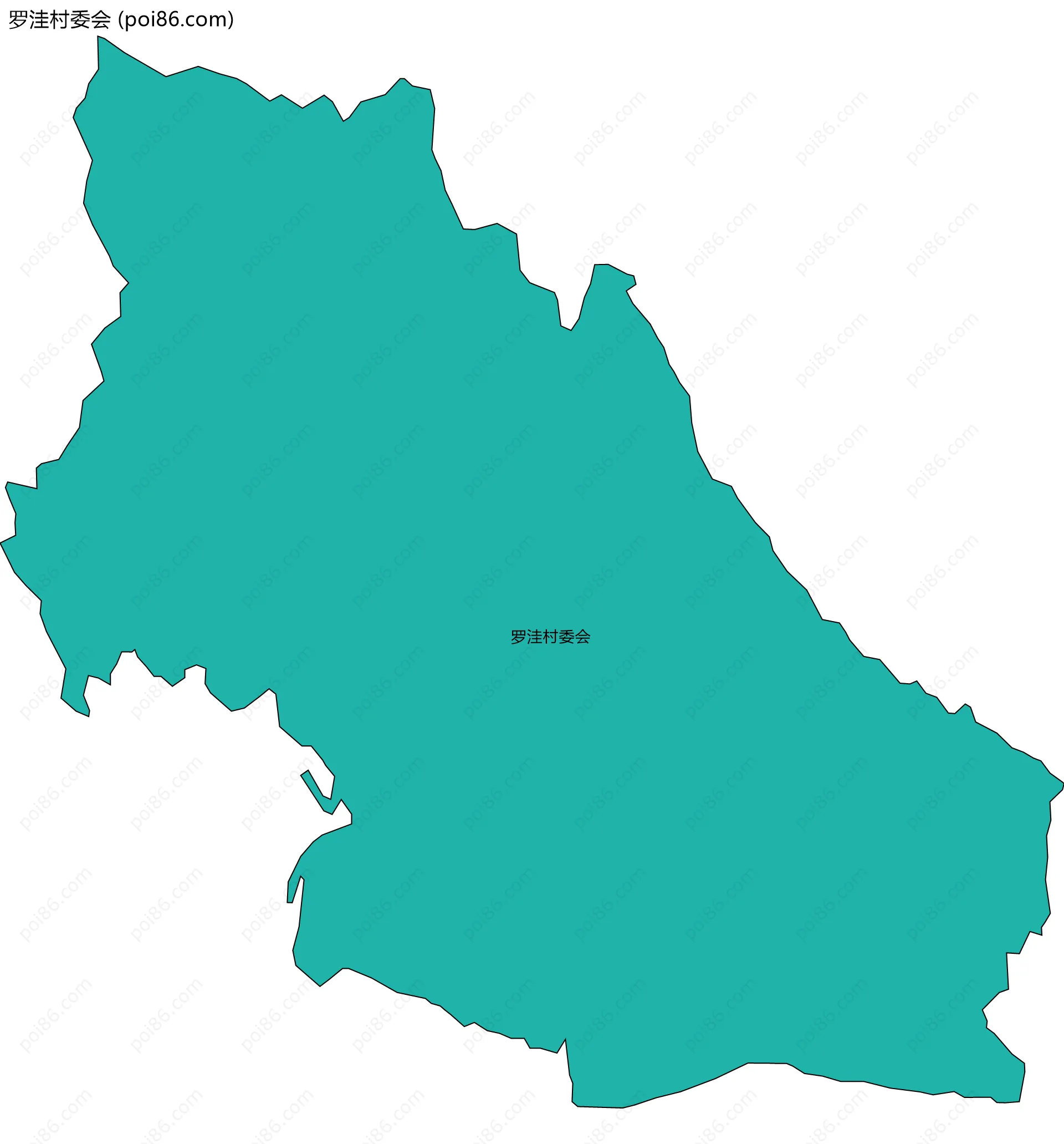 罗洼村委会边界地图