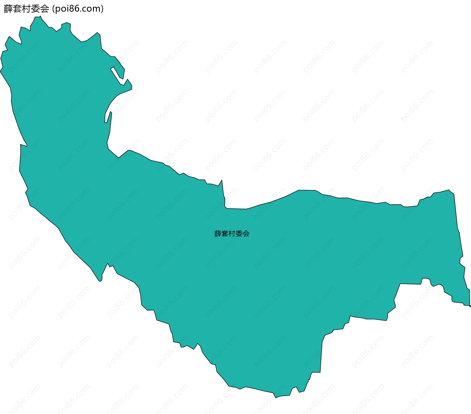 薛套村委会边界地图
