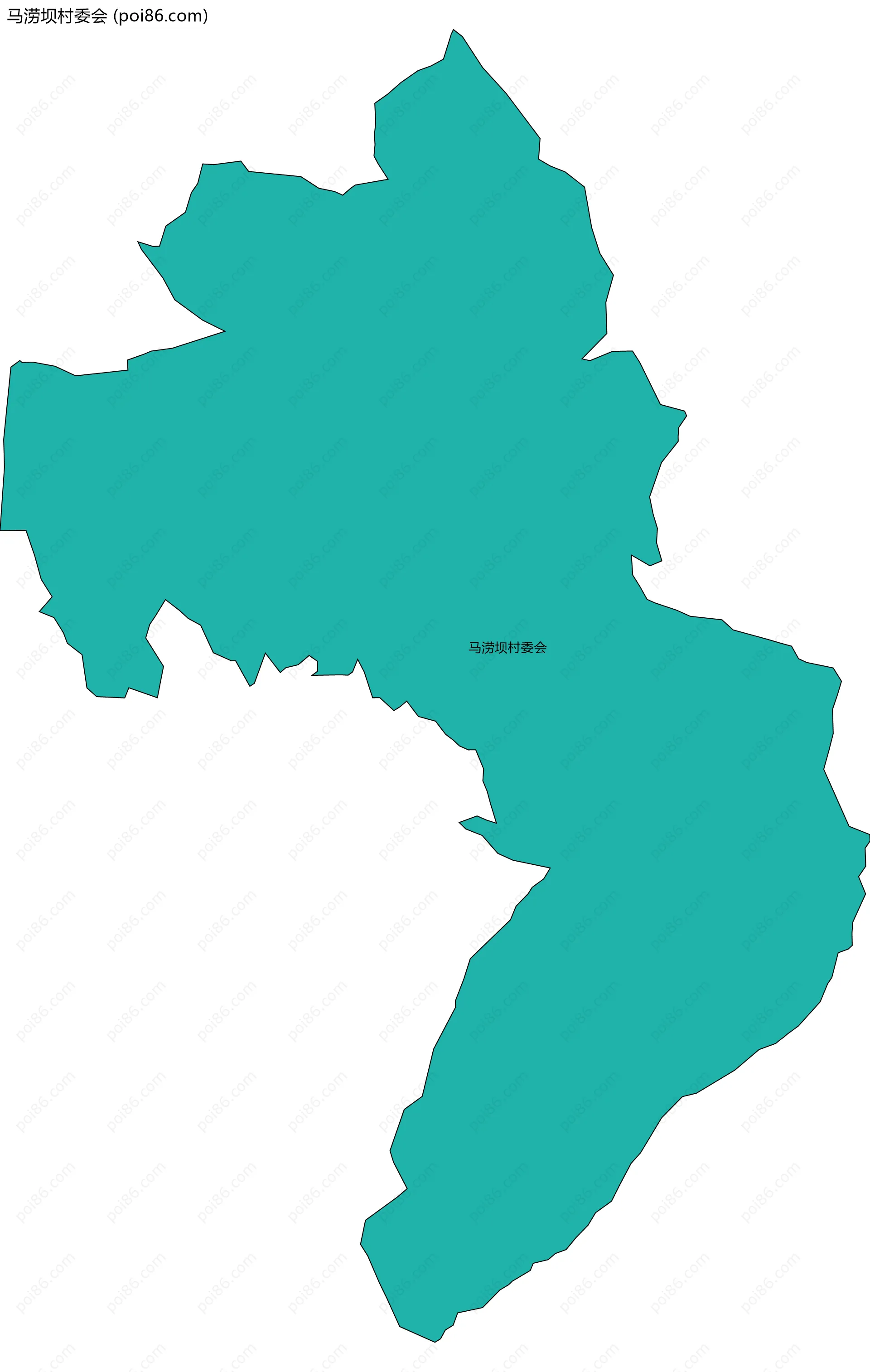 马涝坝村委会边界地图