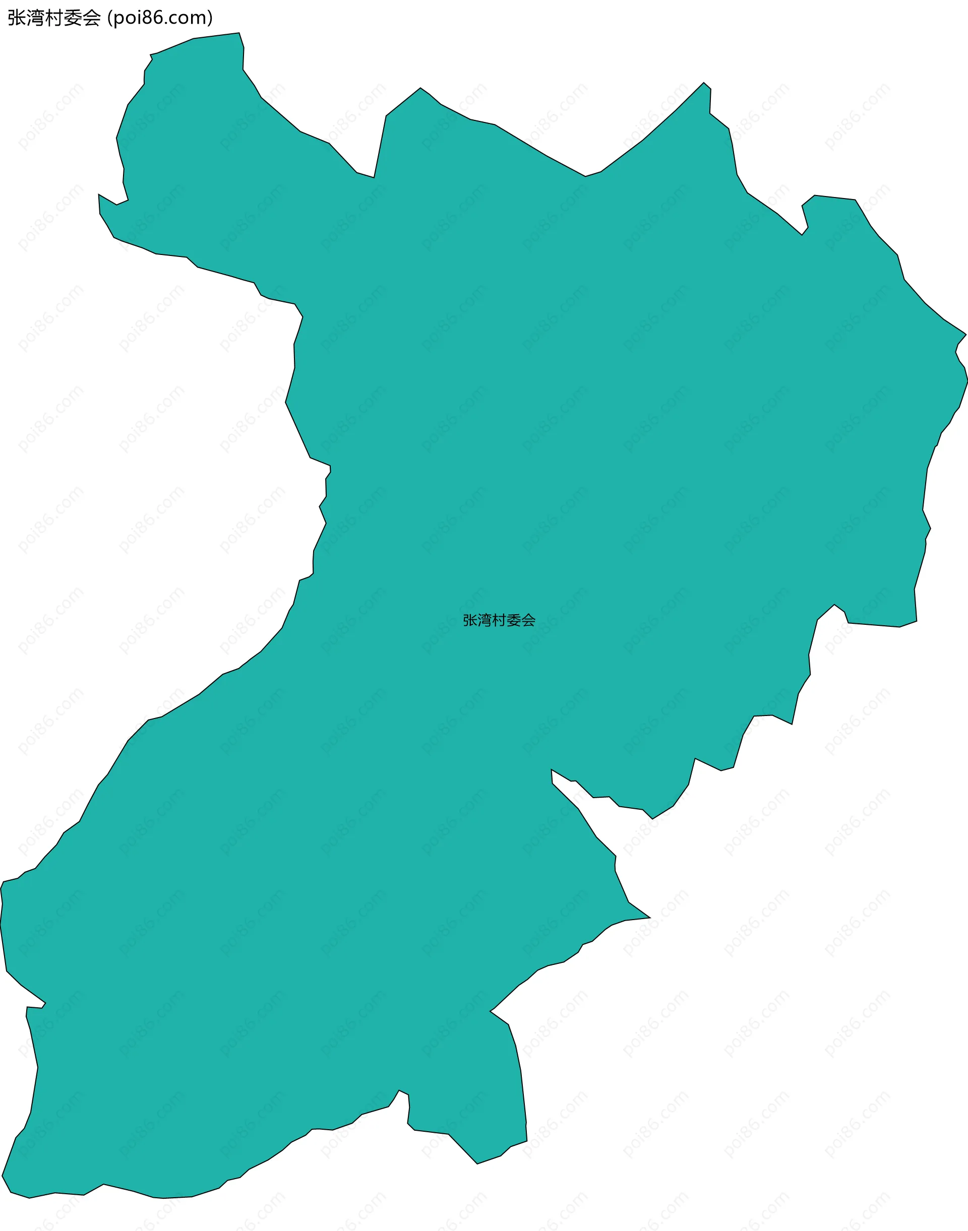 张湾村委会边界地图