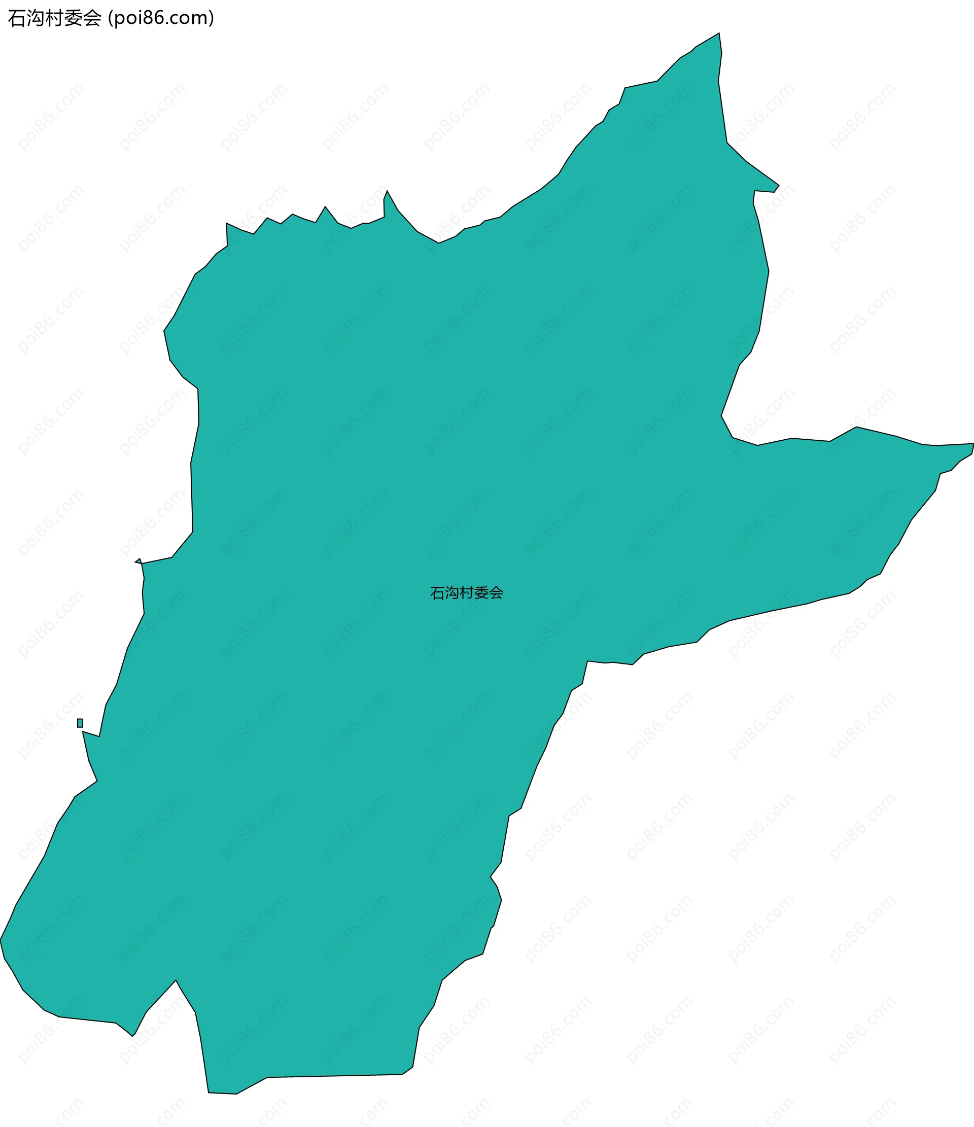 石沟村委会边界地图