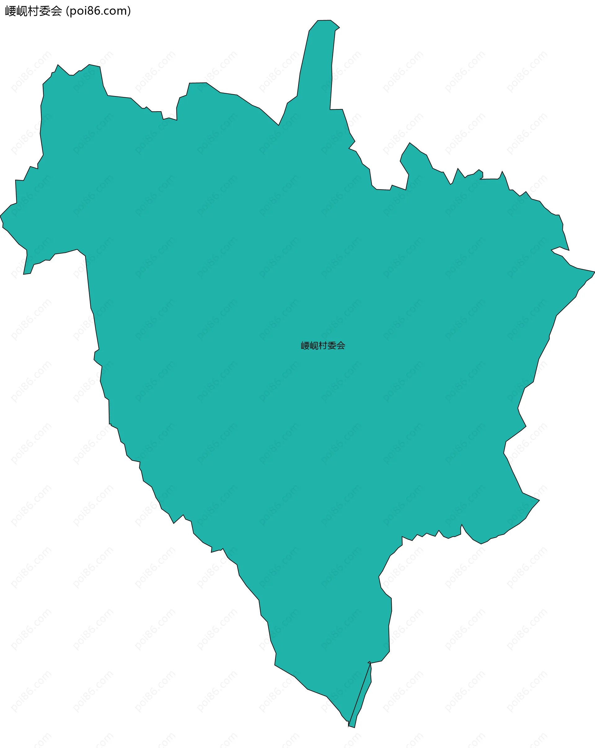 崾岘村委会边界地图