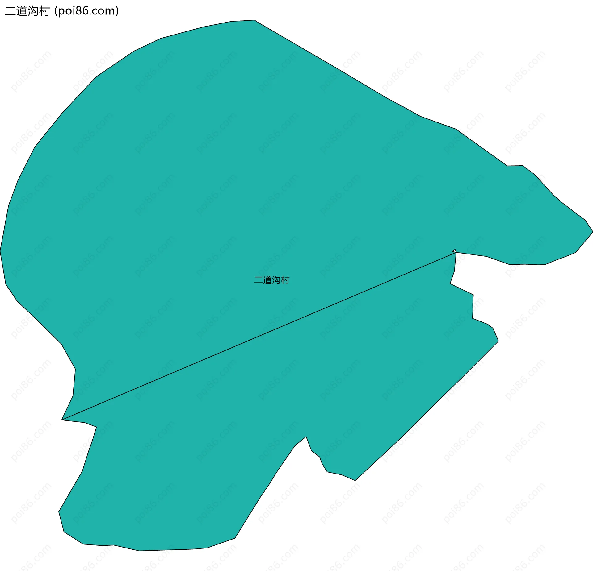 二道沟村边界地图