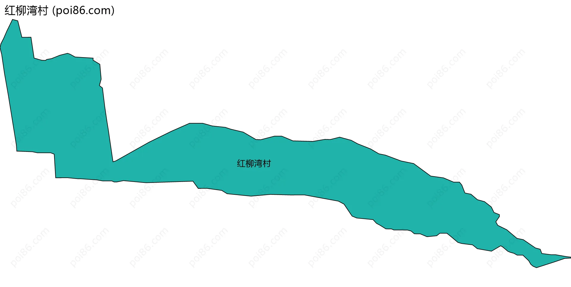 红柳湾村边界地图