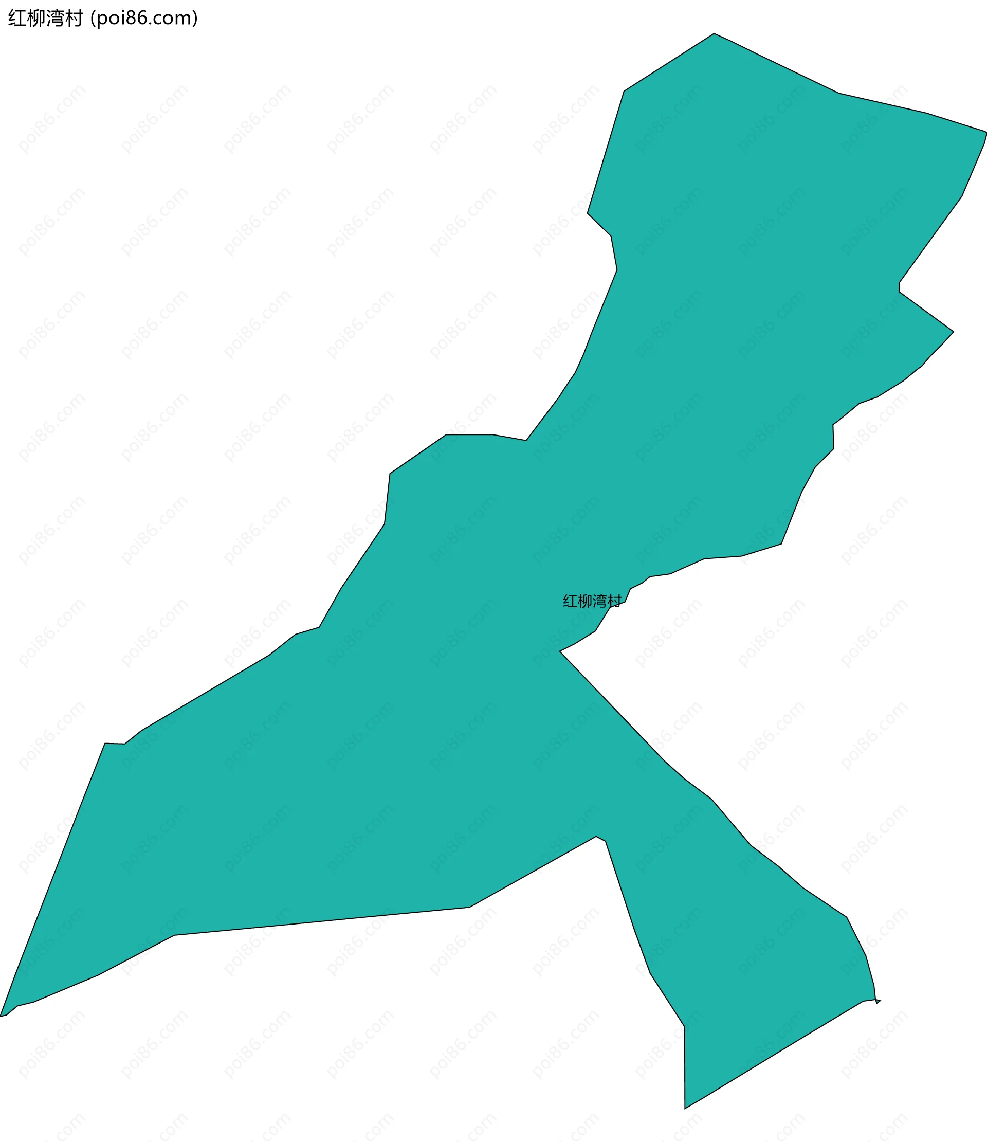 红柳湾村边界地图